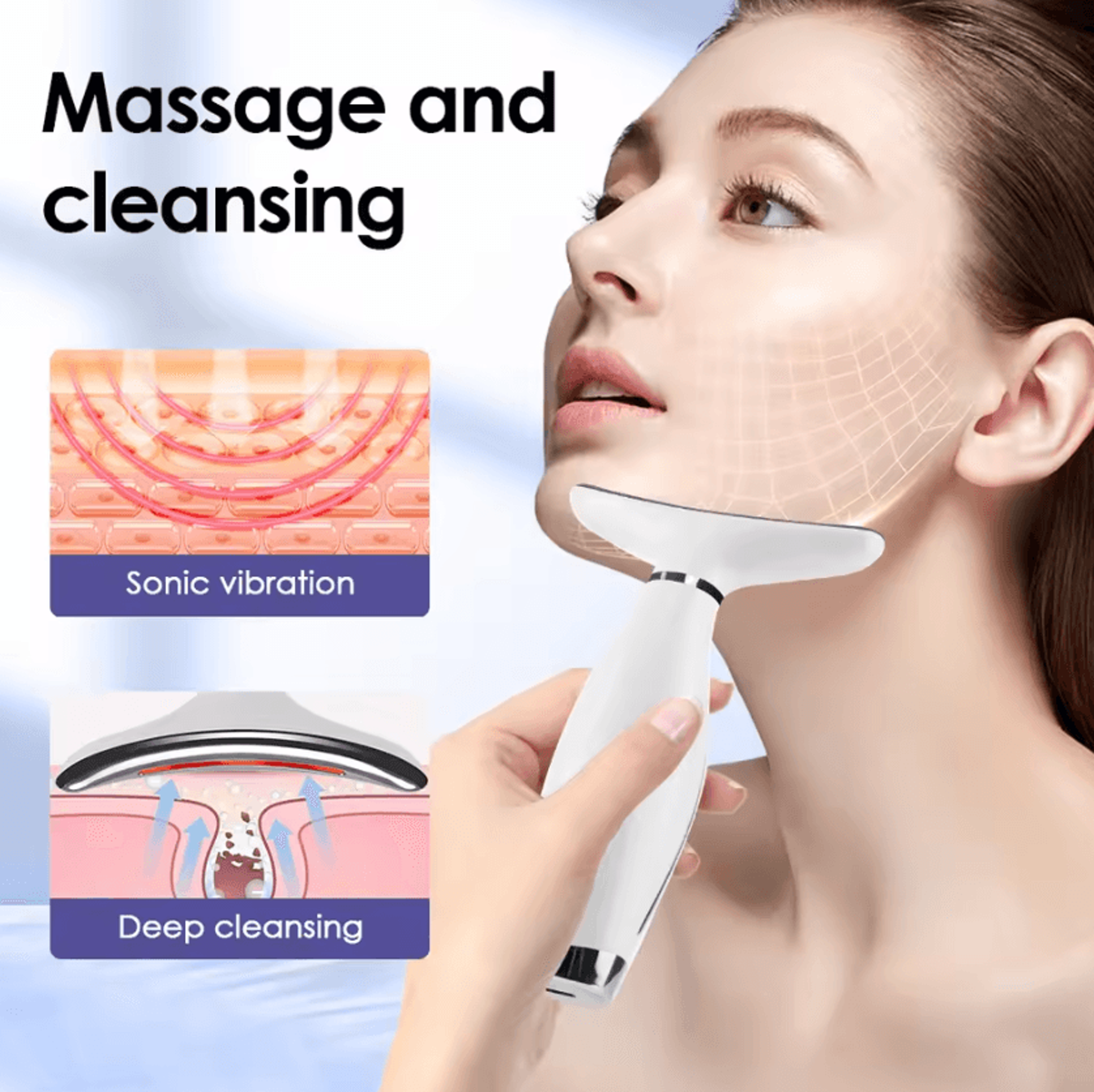 7 Color LED Neck And Face Massager With Heating And Vibration Therapy 3