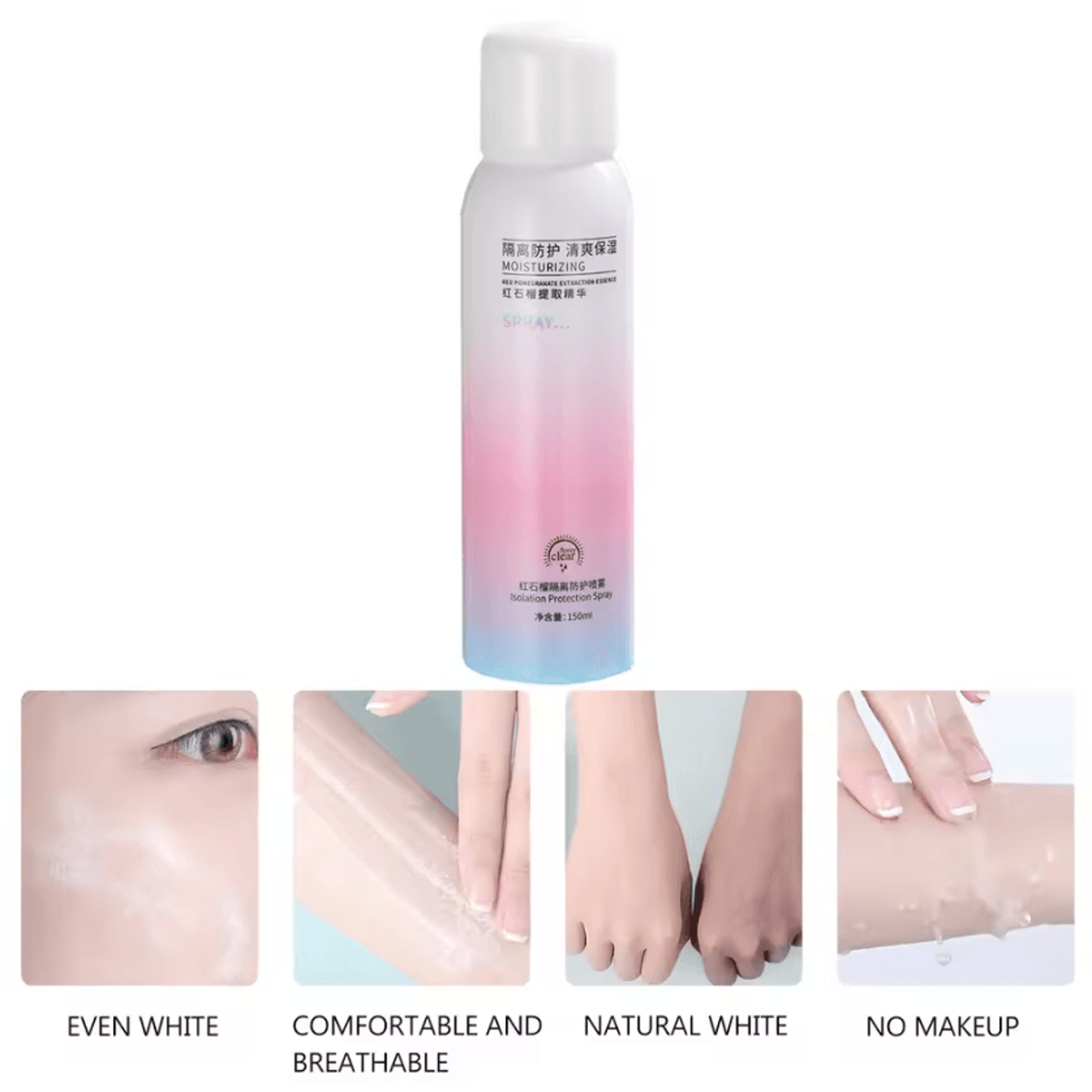 150ml Hydrating Face Mist Spray Portable Moisturizing Facial Mist Bottle For Makeup And Skincare 4