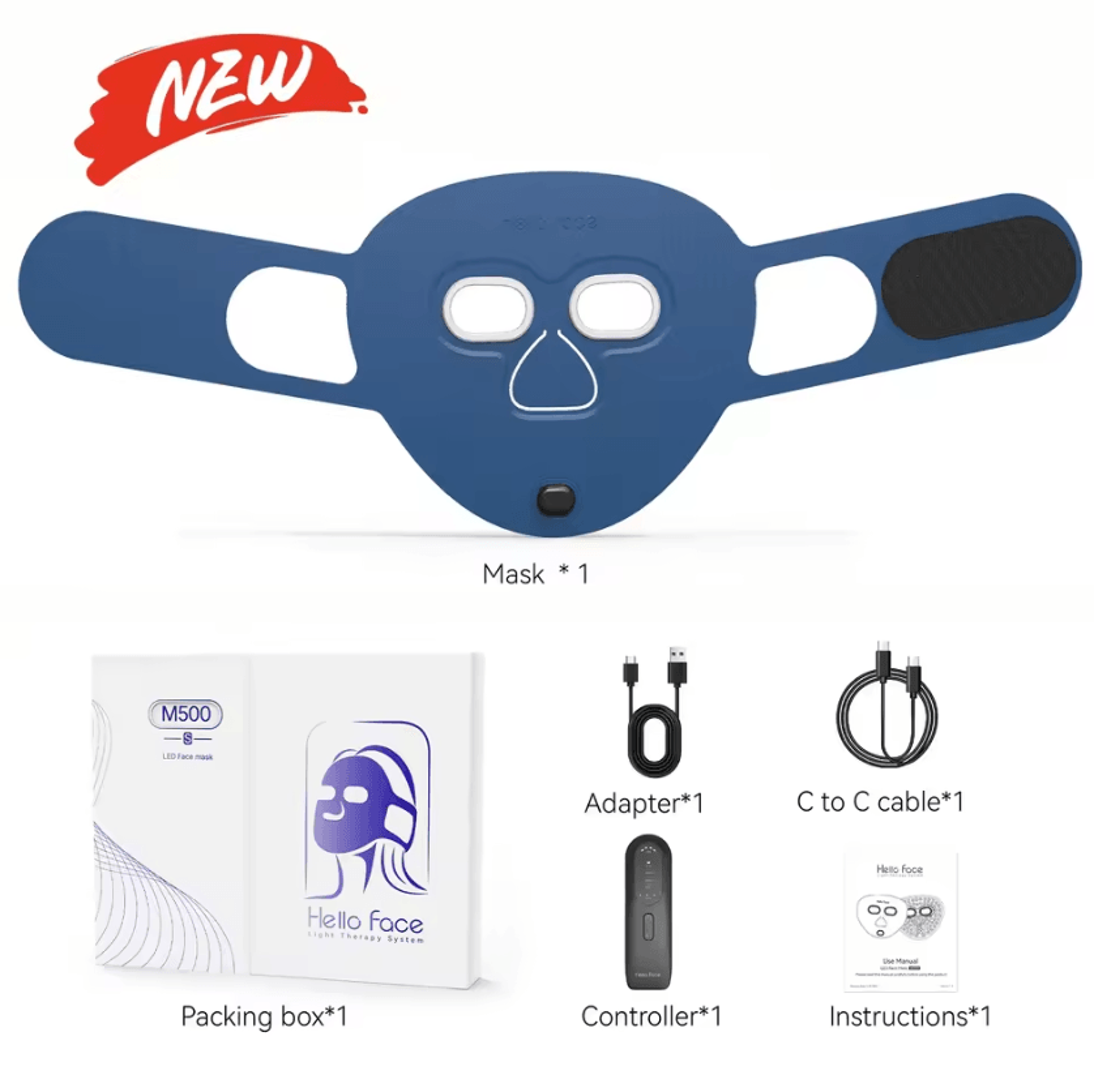 Wireless Red Light Therapy Face Mask 510K Near Infrared LED Facial Mask For Home Skincare 7