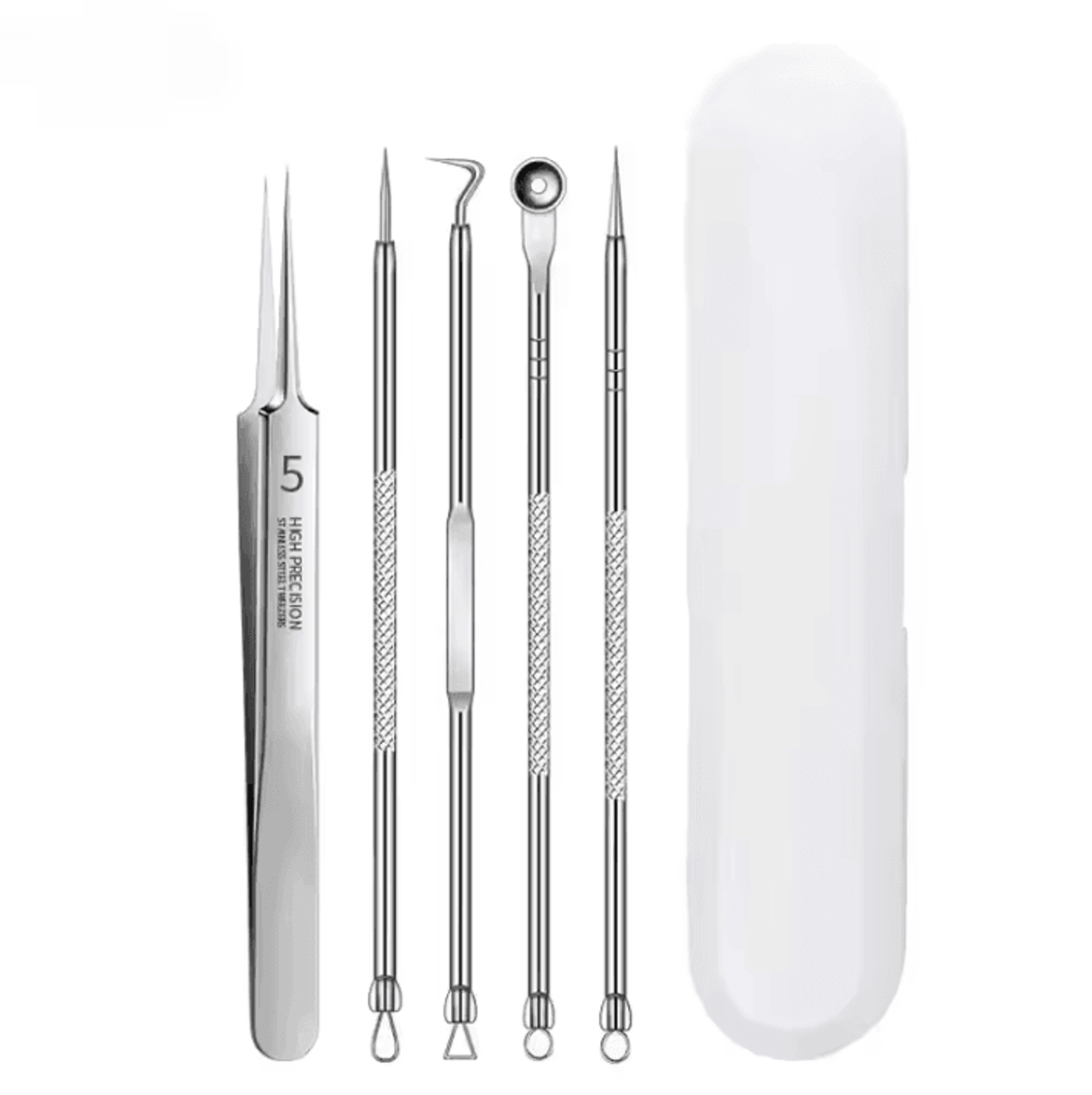 Professional Blackhead Removal Tool Kit Ingrown Hair Tweezers And Acne Extractor Set 7