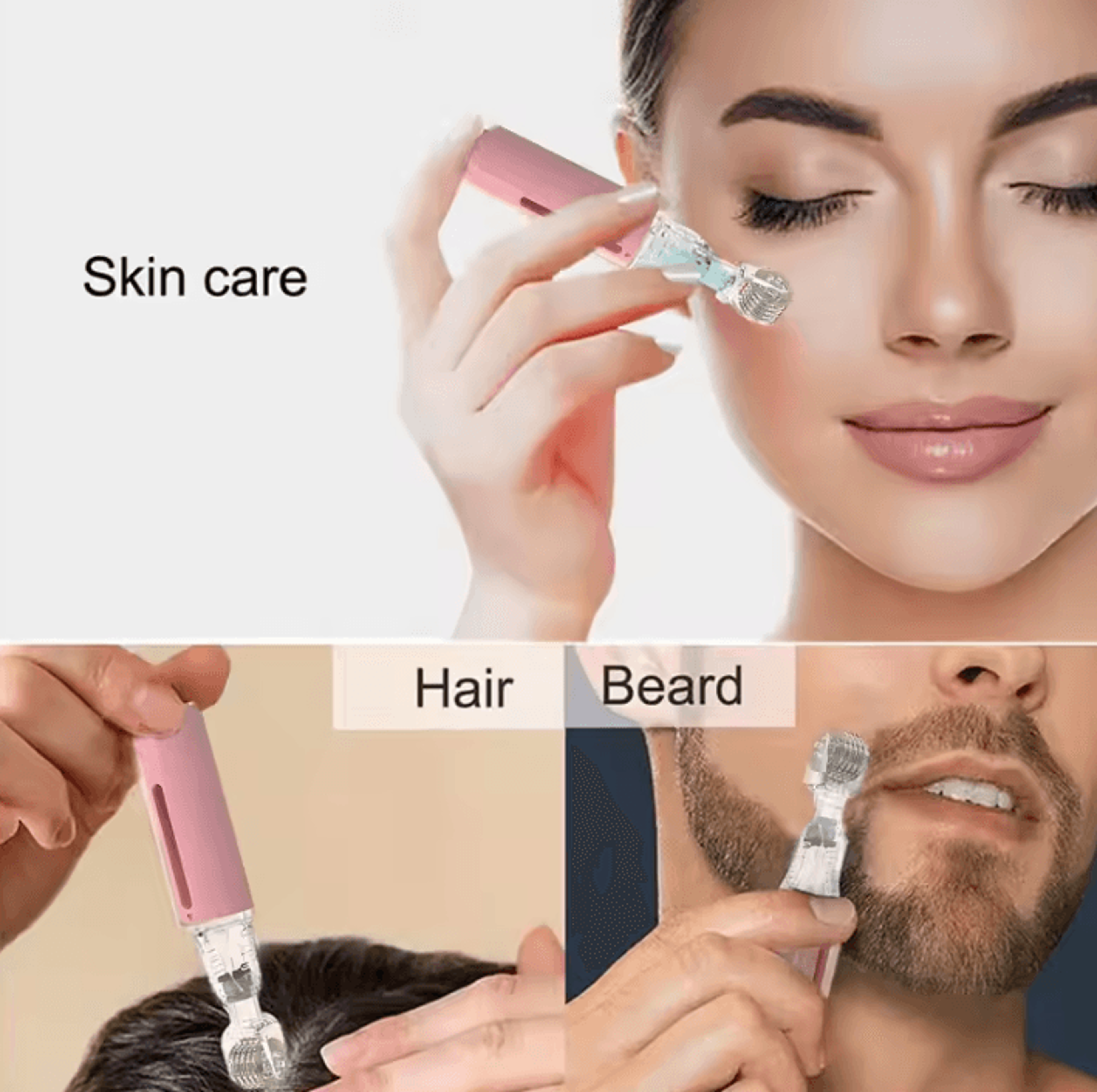 Titanium Derma Roller Microneedling Tool For Face Lips Beard Hair And Serum Application 2