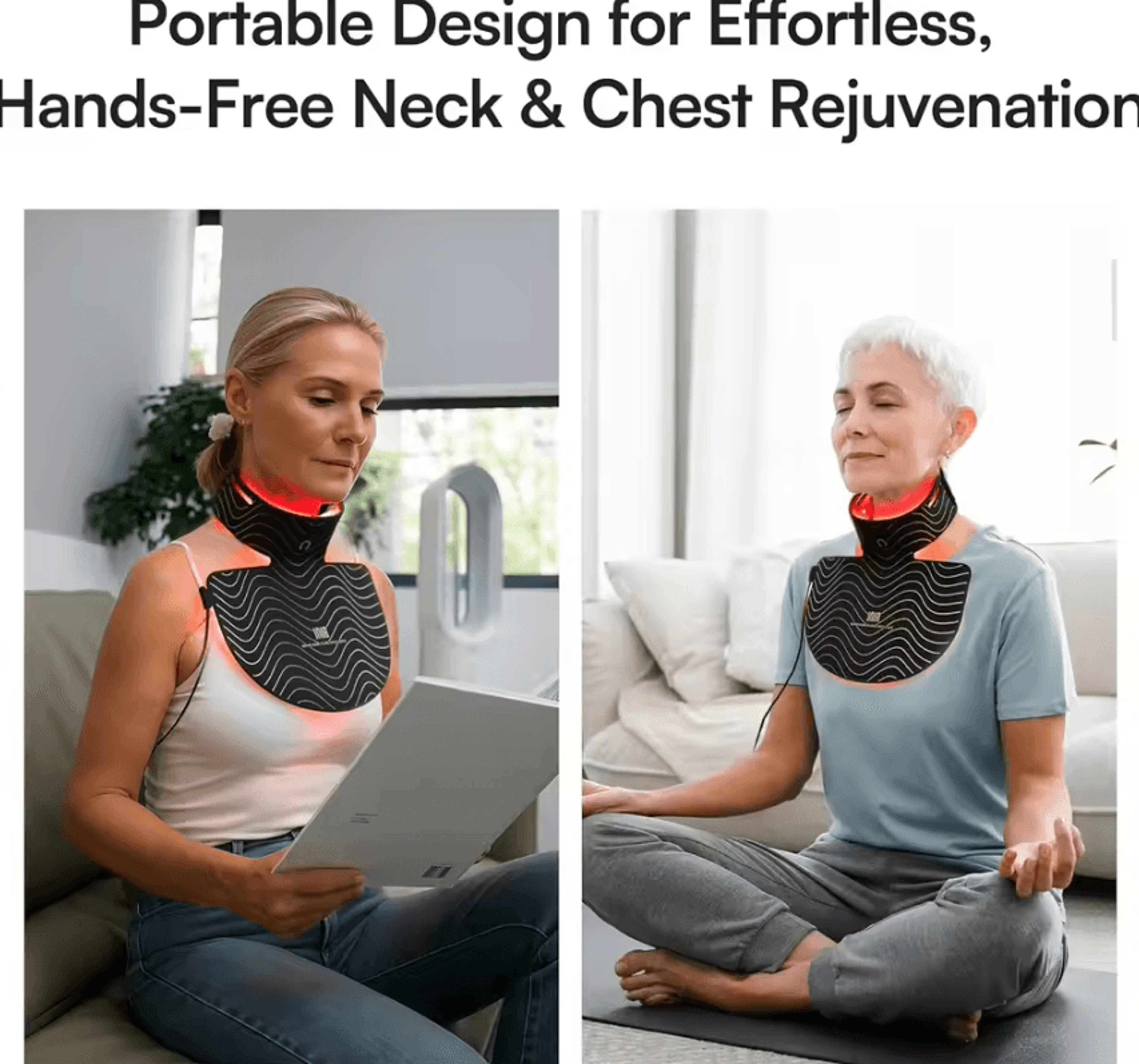 Red Light Therapy Neck Mask 850nm Near Infrared LED Neck And Decollete Light Therapy Device 3