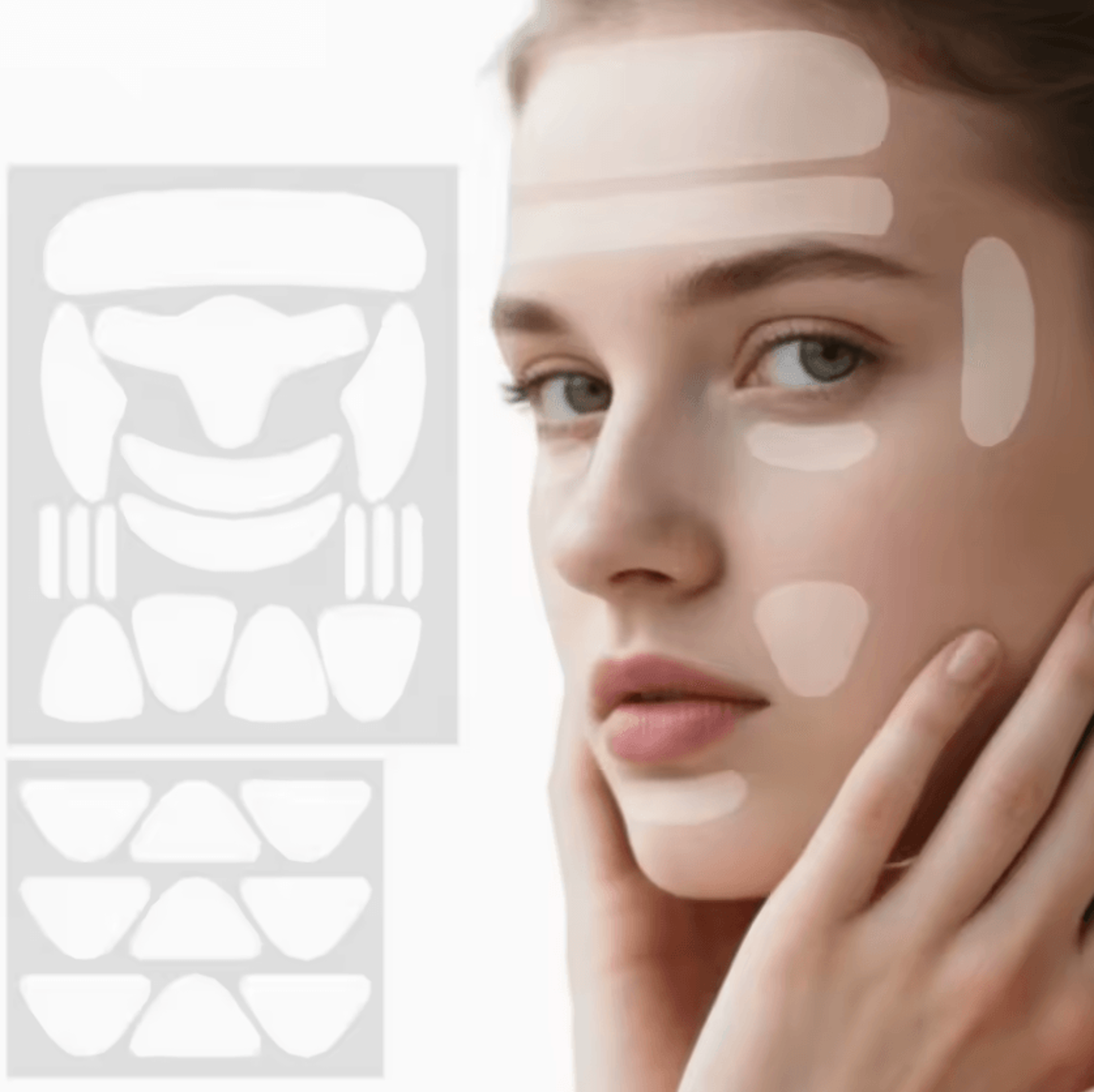 Invisible Anti Wrinkle Face Patches For Forehead Smile Lines And Nasolabial Folds 45 Or 80 Pieces 2