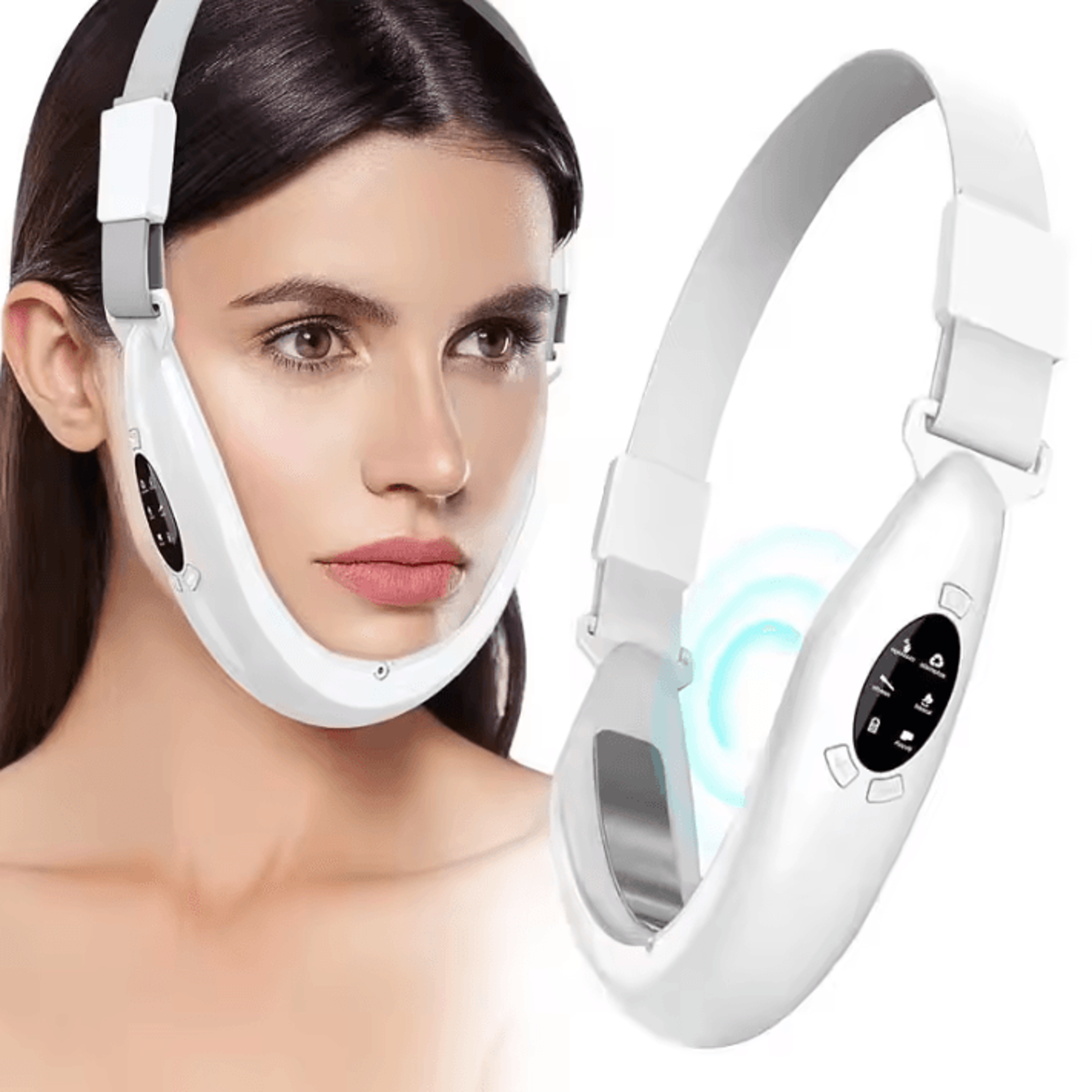 V Face Lifting Device LED Photon Therapy Vibration Facial Massager 0