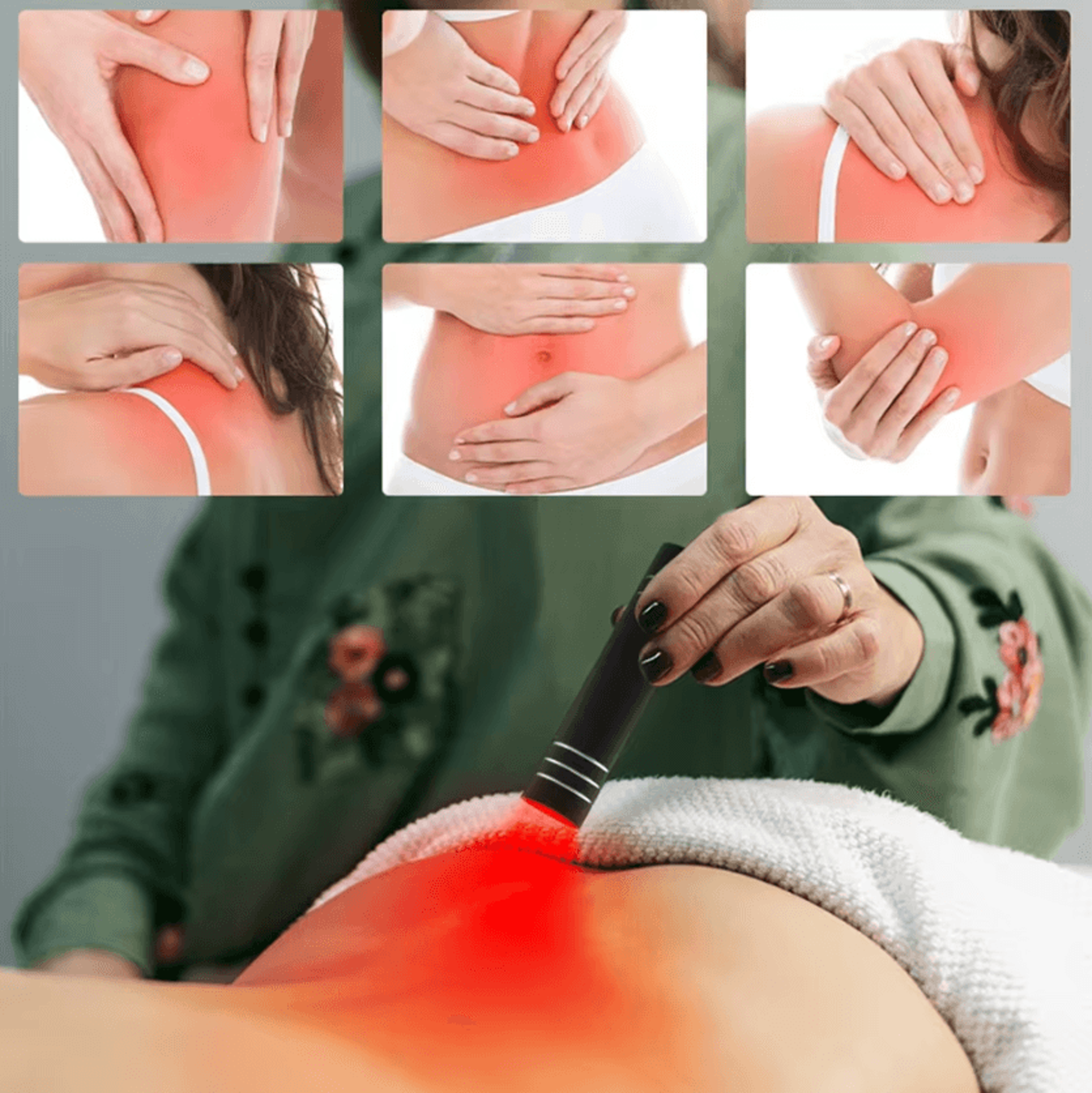 Red  Blue LED Light Therapy Flashlight For Targeted Skin Care 3