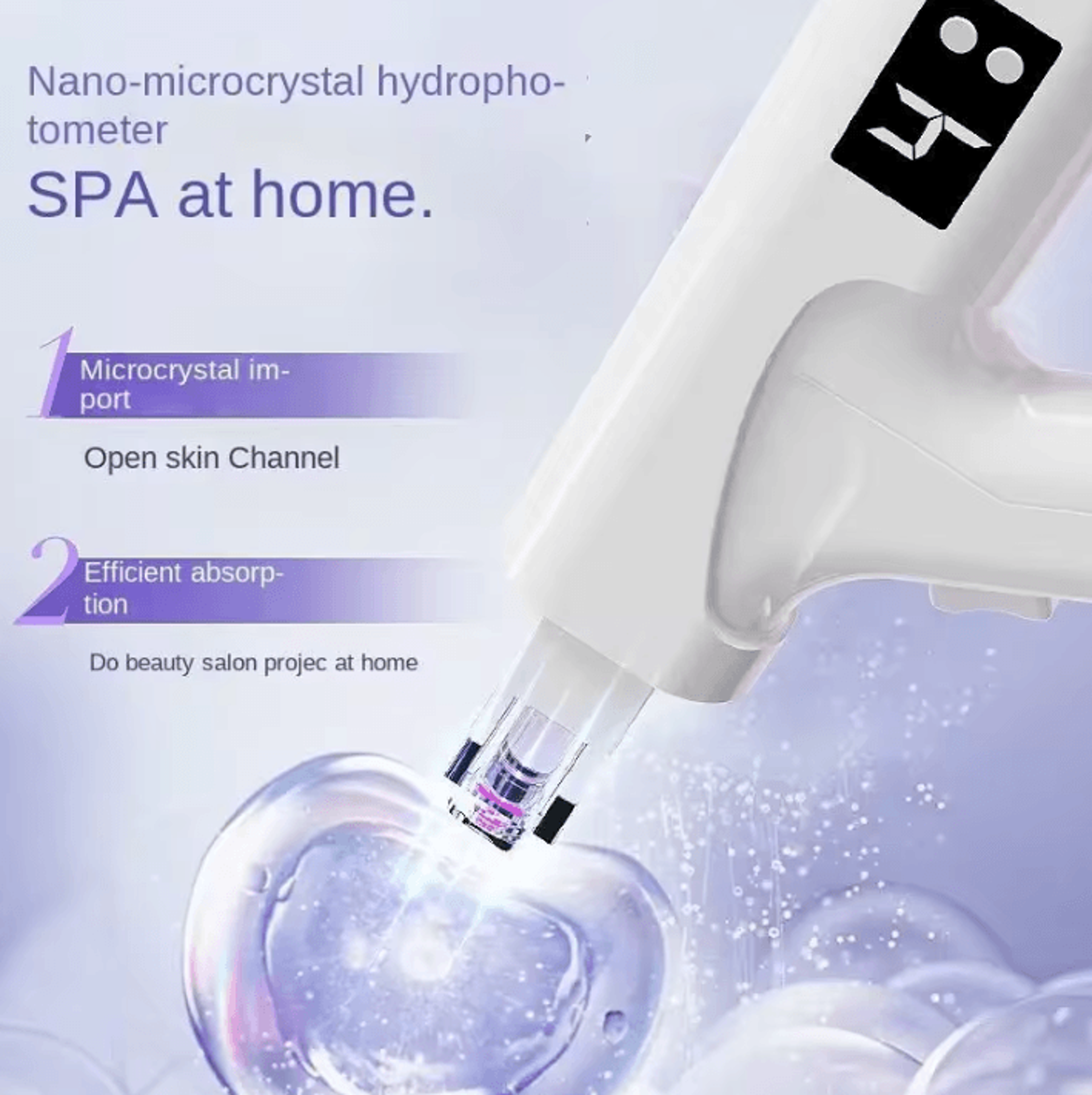 multifunction nano water light gun for facial skin care
