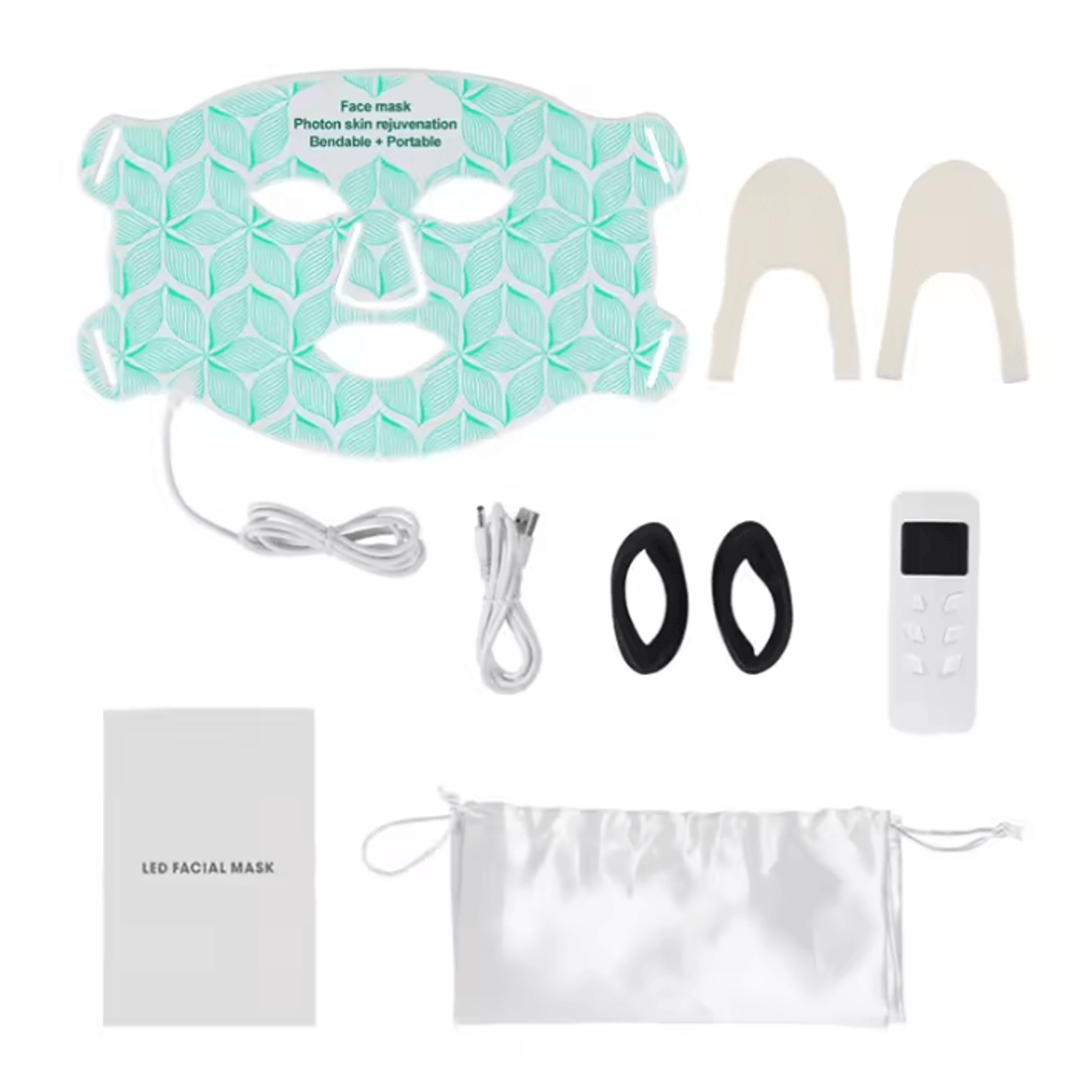 Silicone LED Face And Neck Light Therapy Mask With 8 Color Modes 9
