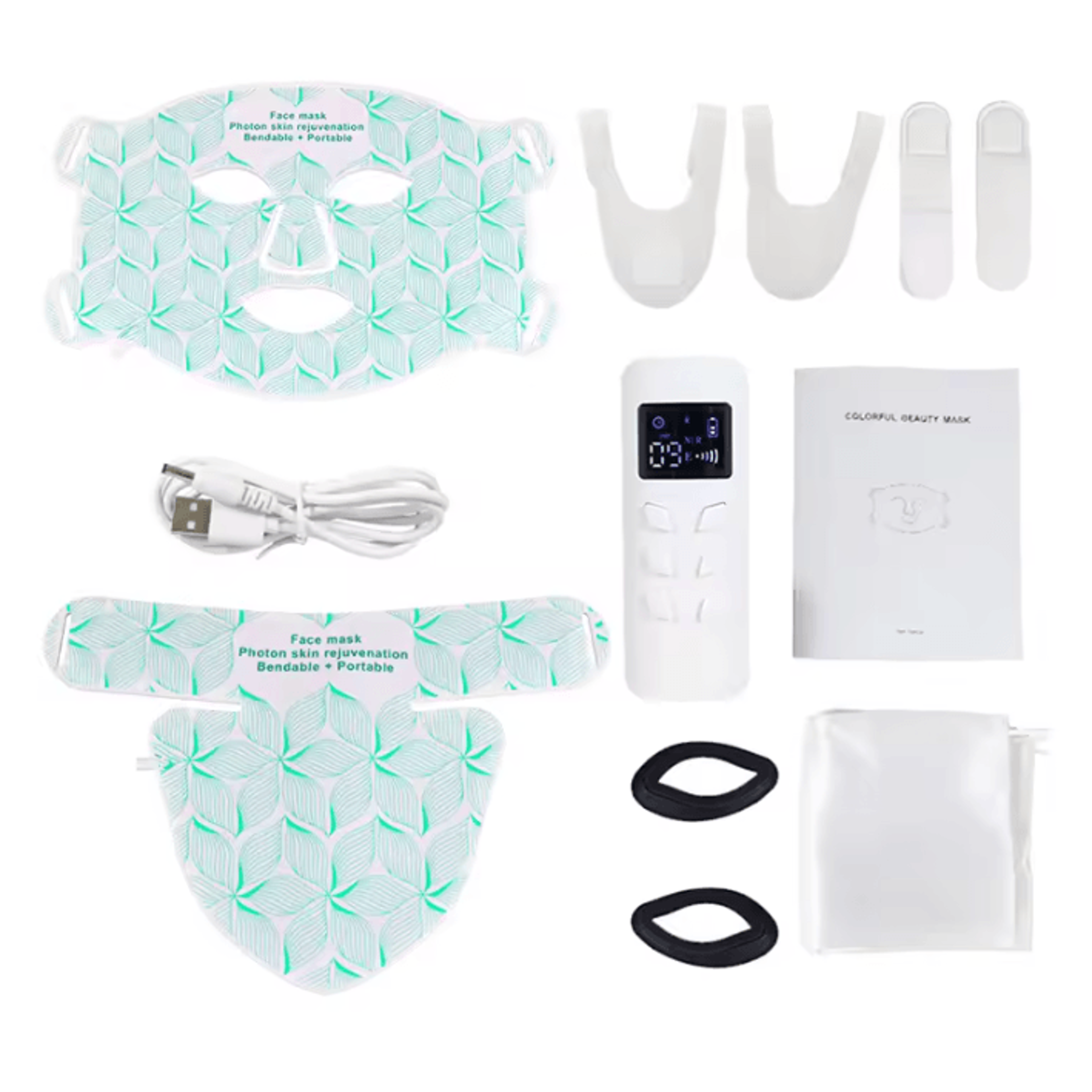 Silicone LED Face And Neck Light Therapy Mask With 8 Color Modes 5