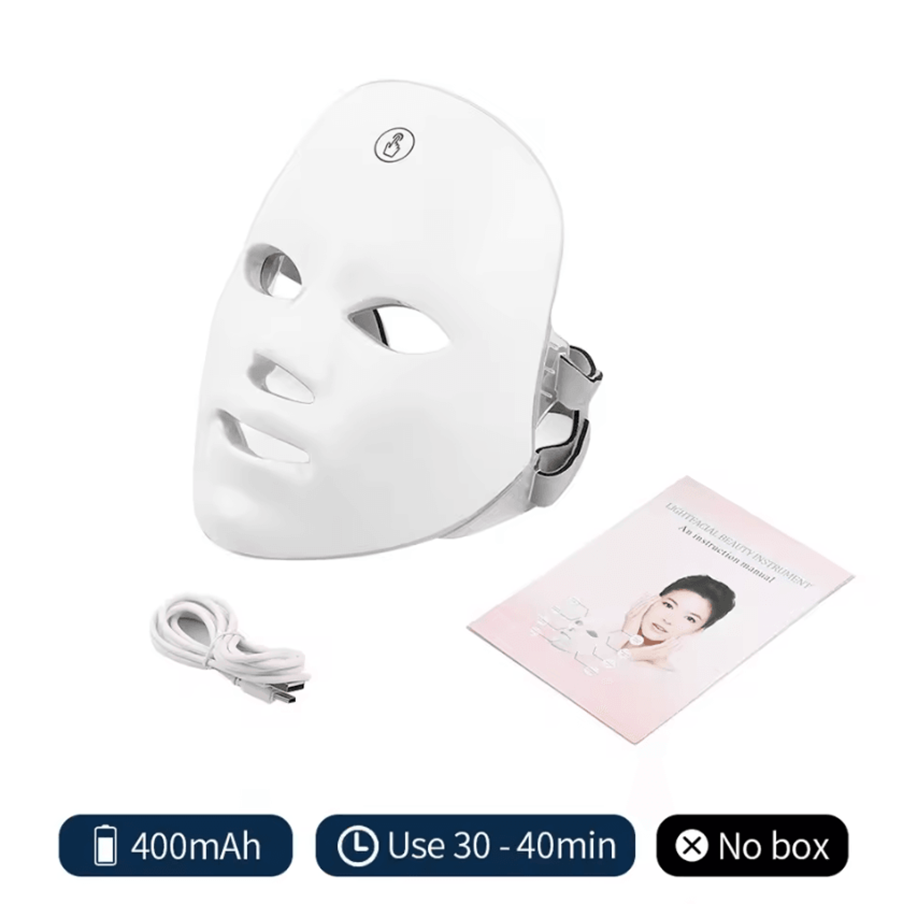 7 Color LED Photon Facial Mask Wireless Light Therapy Skin Care Device 5