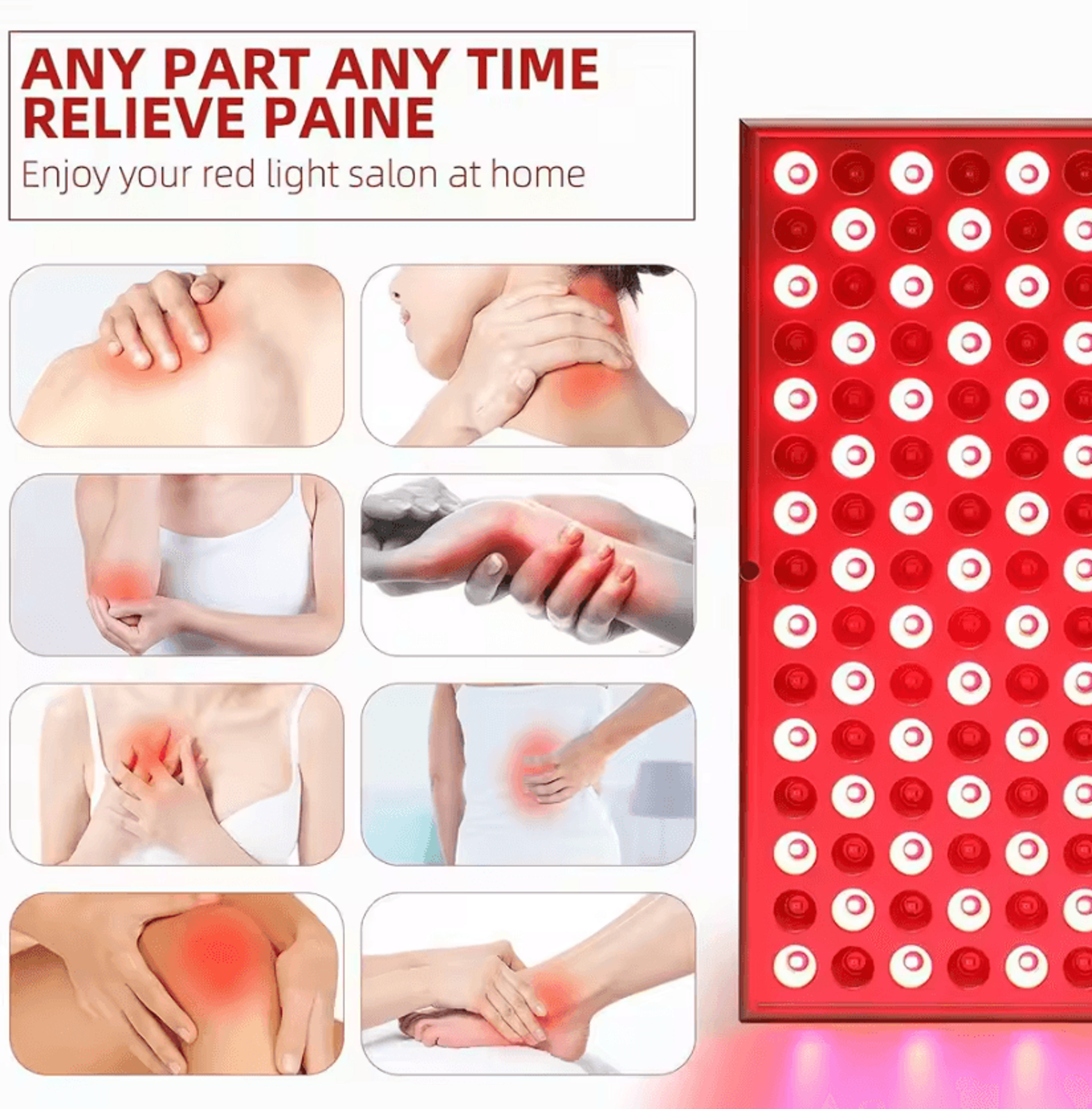 660nm  850nm Red Light Therapy Panel With Adjustable Stand 4