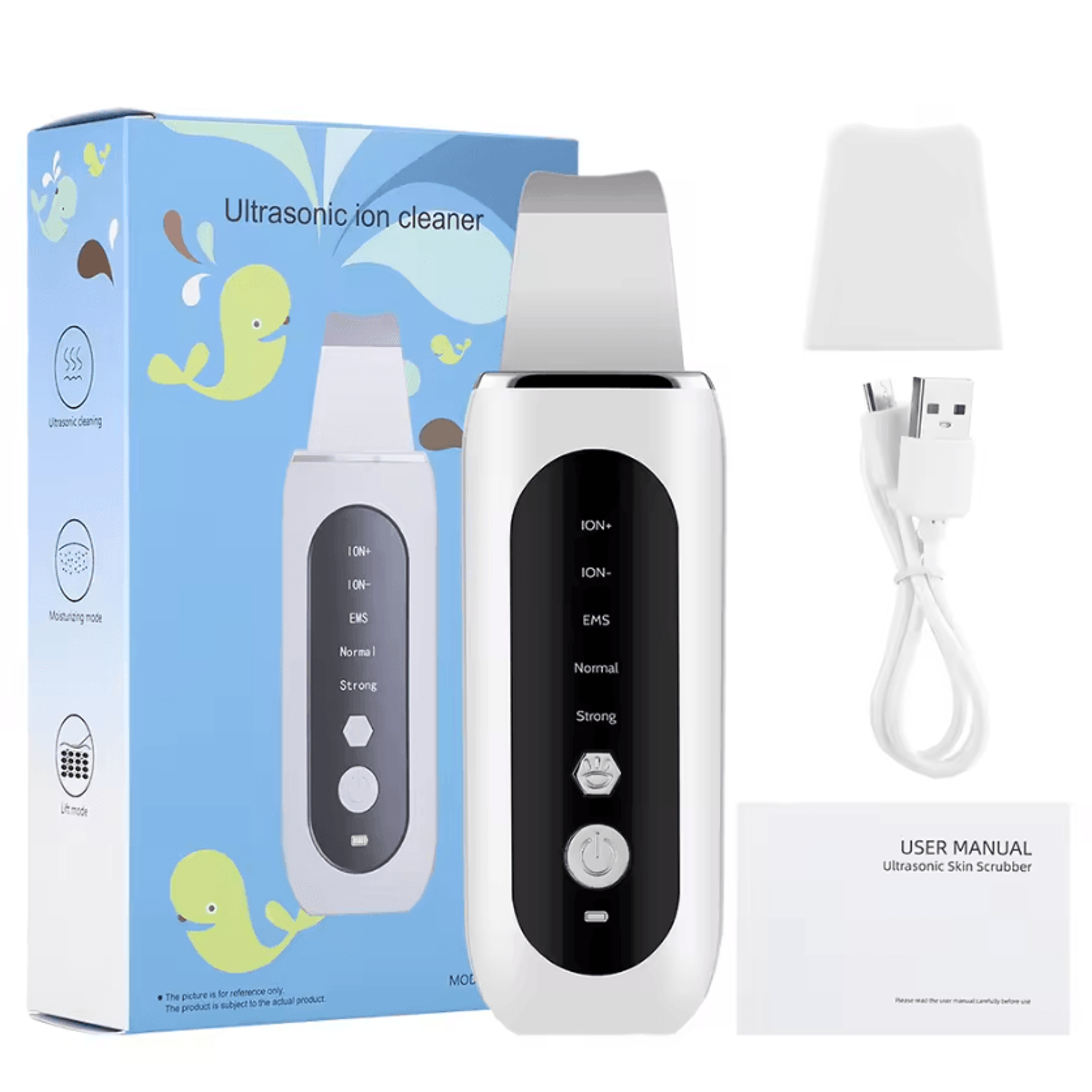 Ultrasonic Skin Scrubber Deep Pore Cleaner And Blackhead Remover Facial Exfoliating Device 3