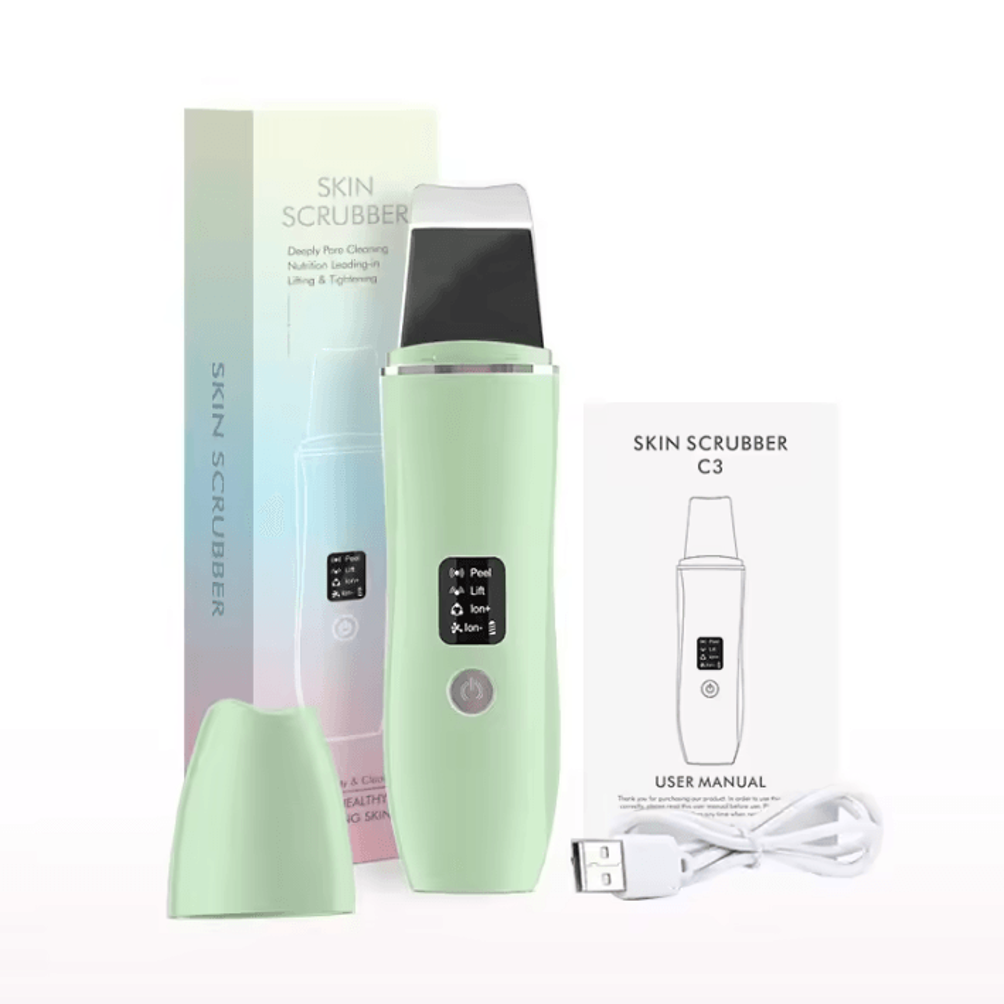 Ultrasonic Skin Scrubber Deep Pore Cleaner And Blackhead Remover Facial Exfoliating Device 6