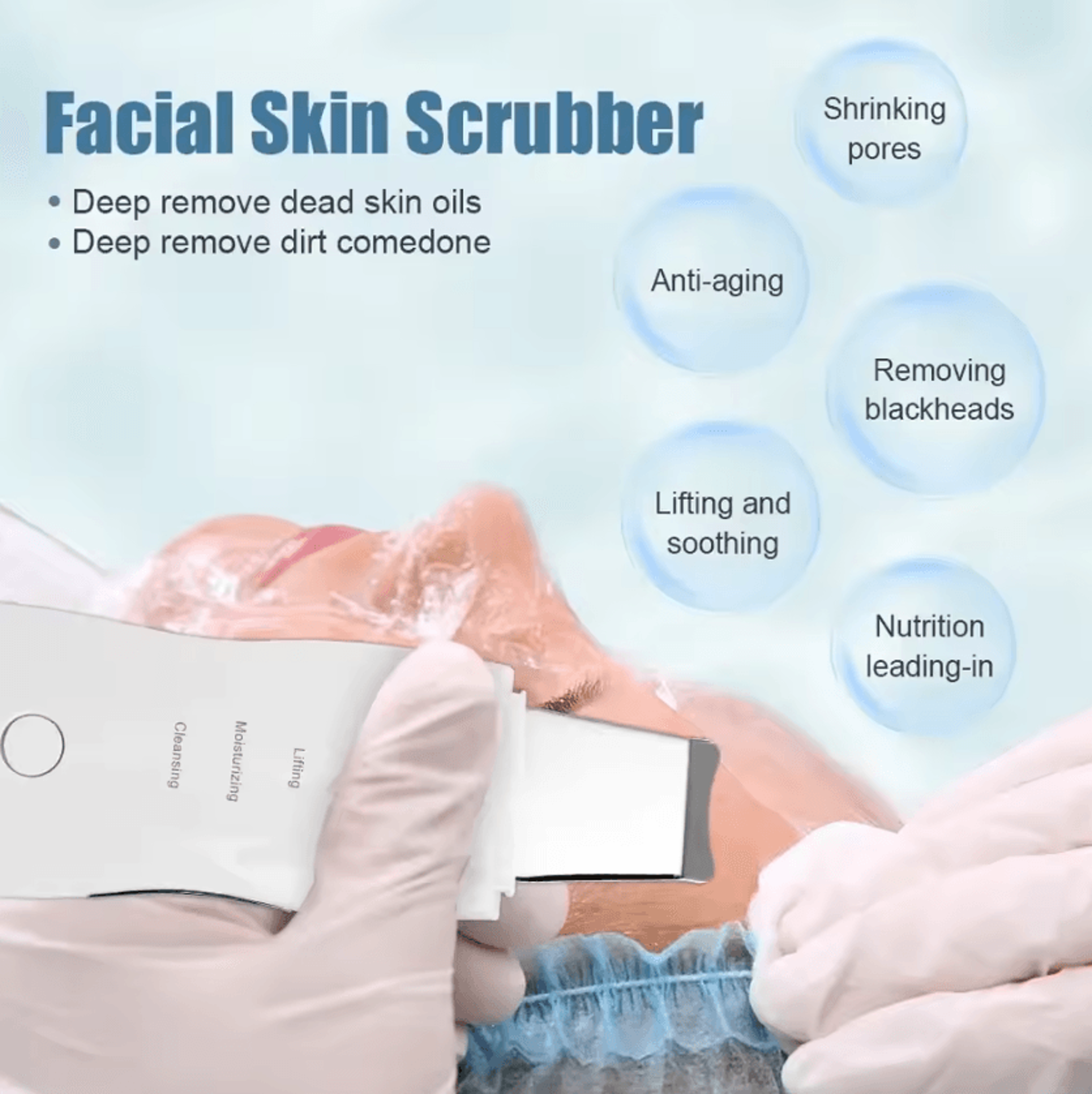 Deep Vibration Skin Scrubber Facial Spatula Blackhead Remover And Deep Pore Cleaner 3