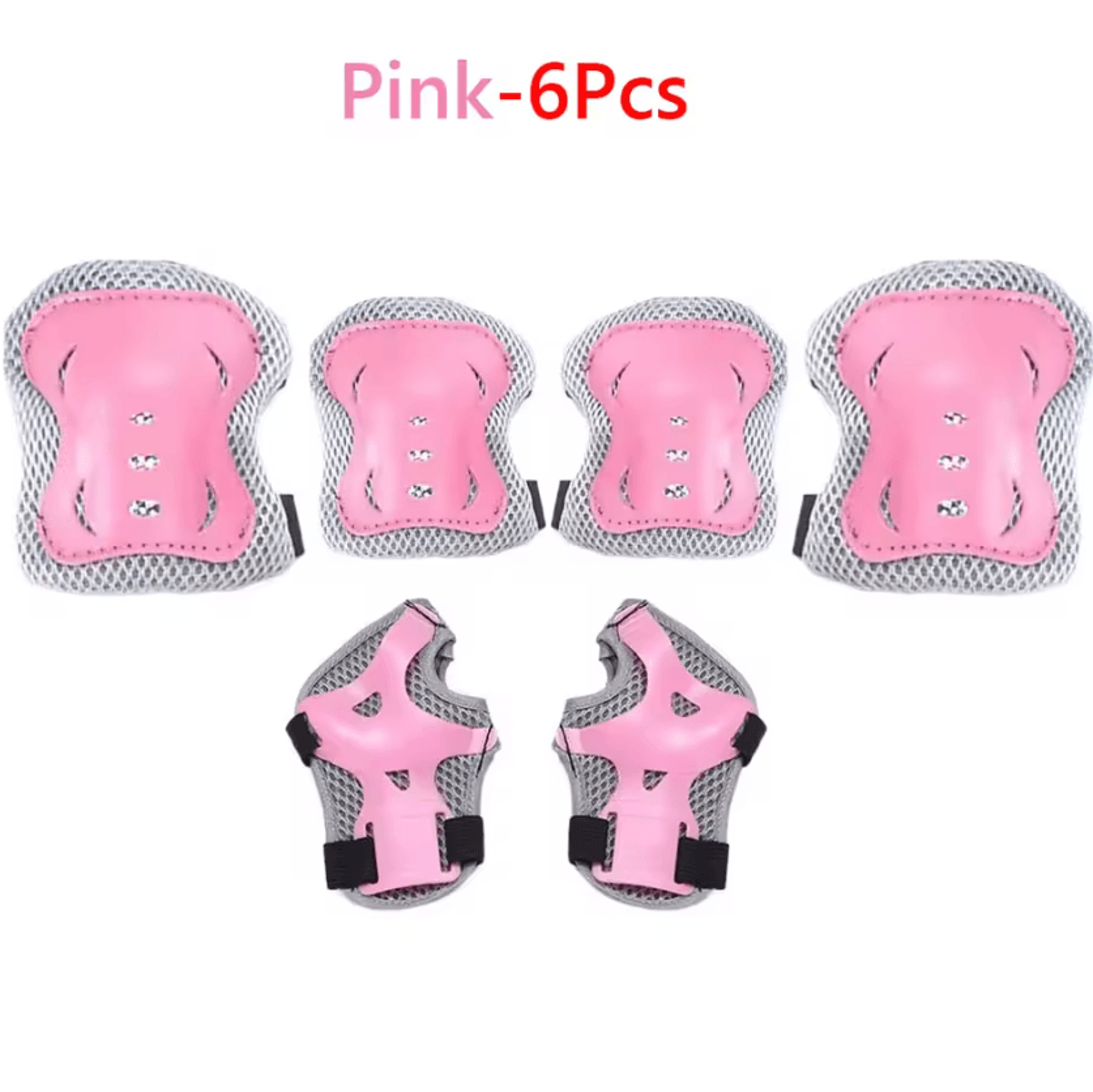Adjustable Kids Protective Gear Set 6in1 With Knee Pads Elbow Pads And Wrist Guards 4