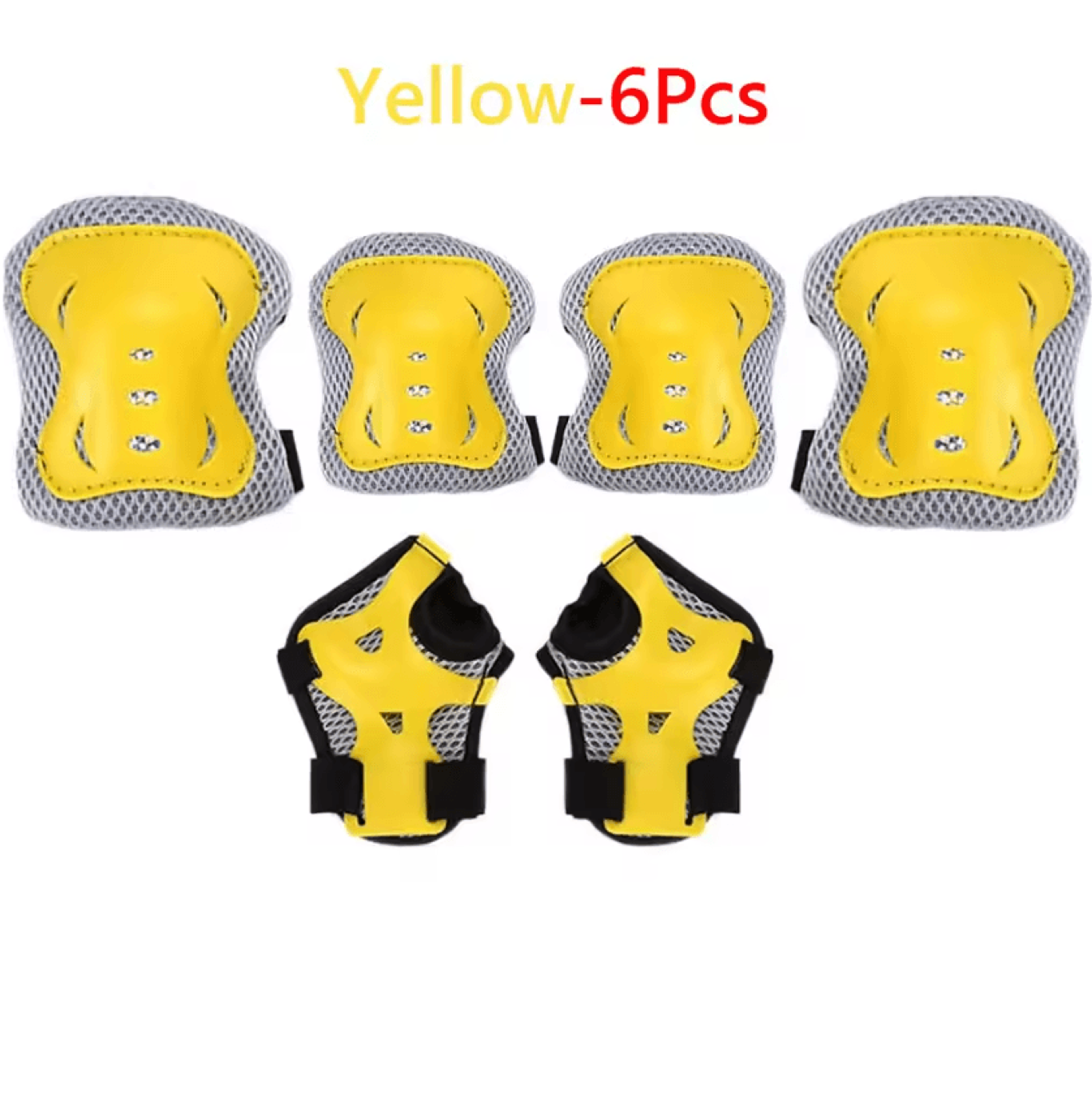 Adjustable Kids Protective Gear Set 6in1 With Knee Pads Elbow Pads And Wrist Guards 7