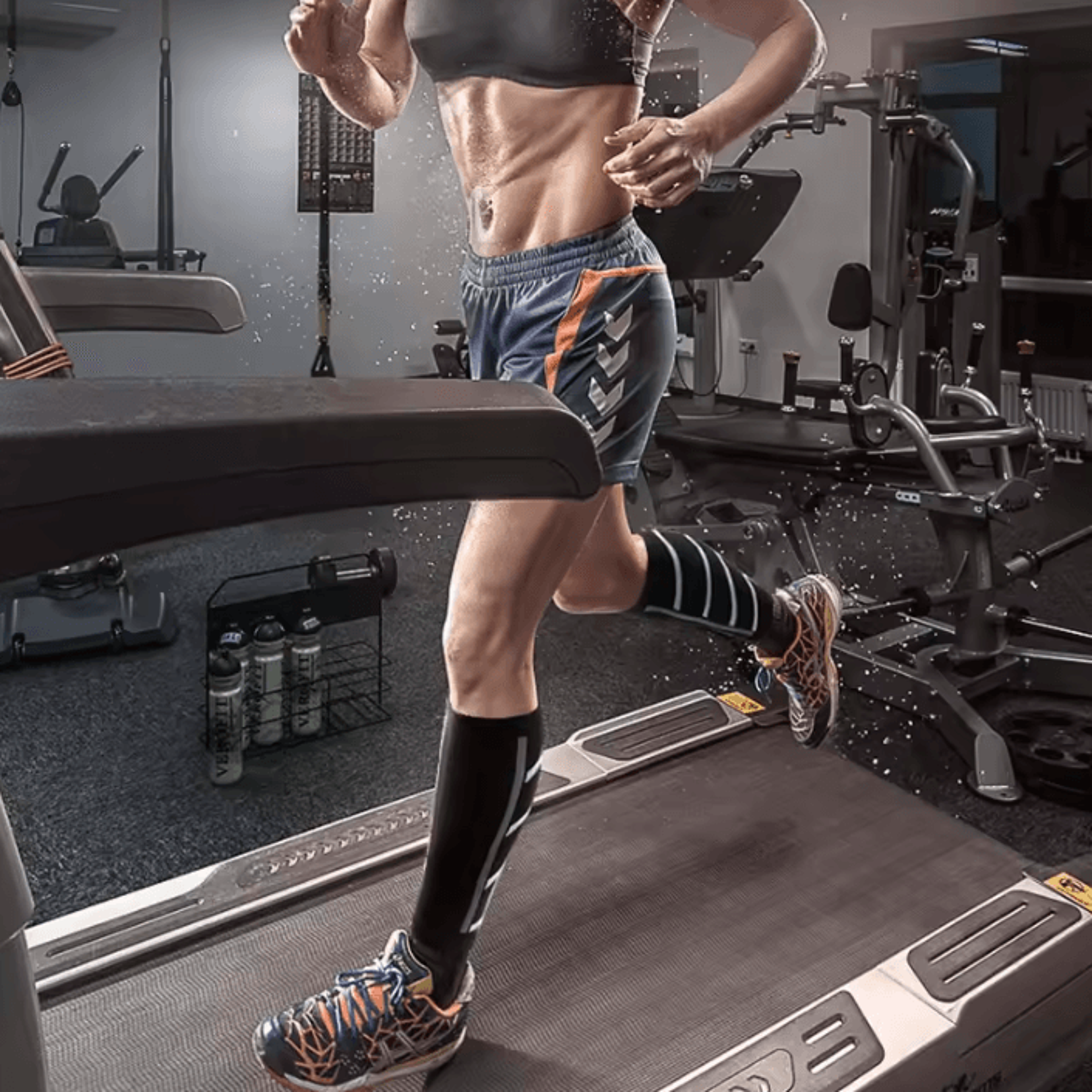 1 Pair Compression Calf Sleeves With UV Protection For Running Basketball Cycling And Soccer 2