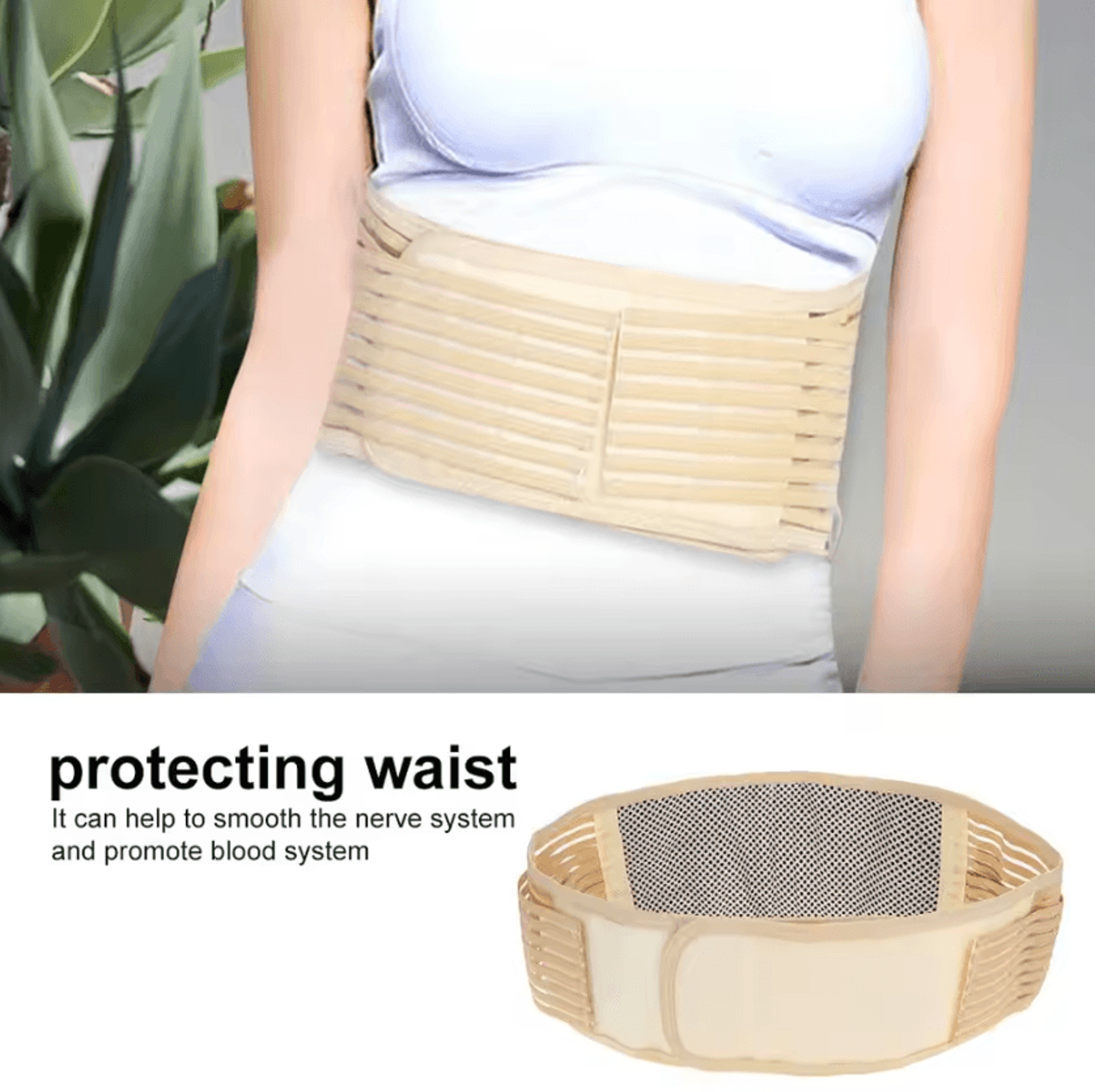 SelfHeating Lumbar Back Support Belt Adjustable Waist Brace For Everyday Support 2