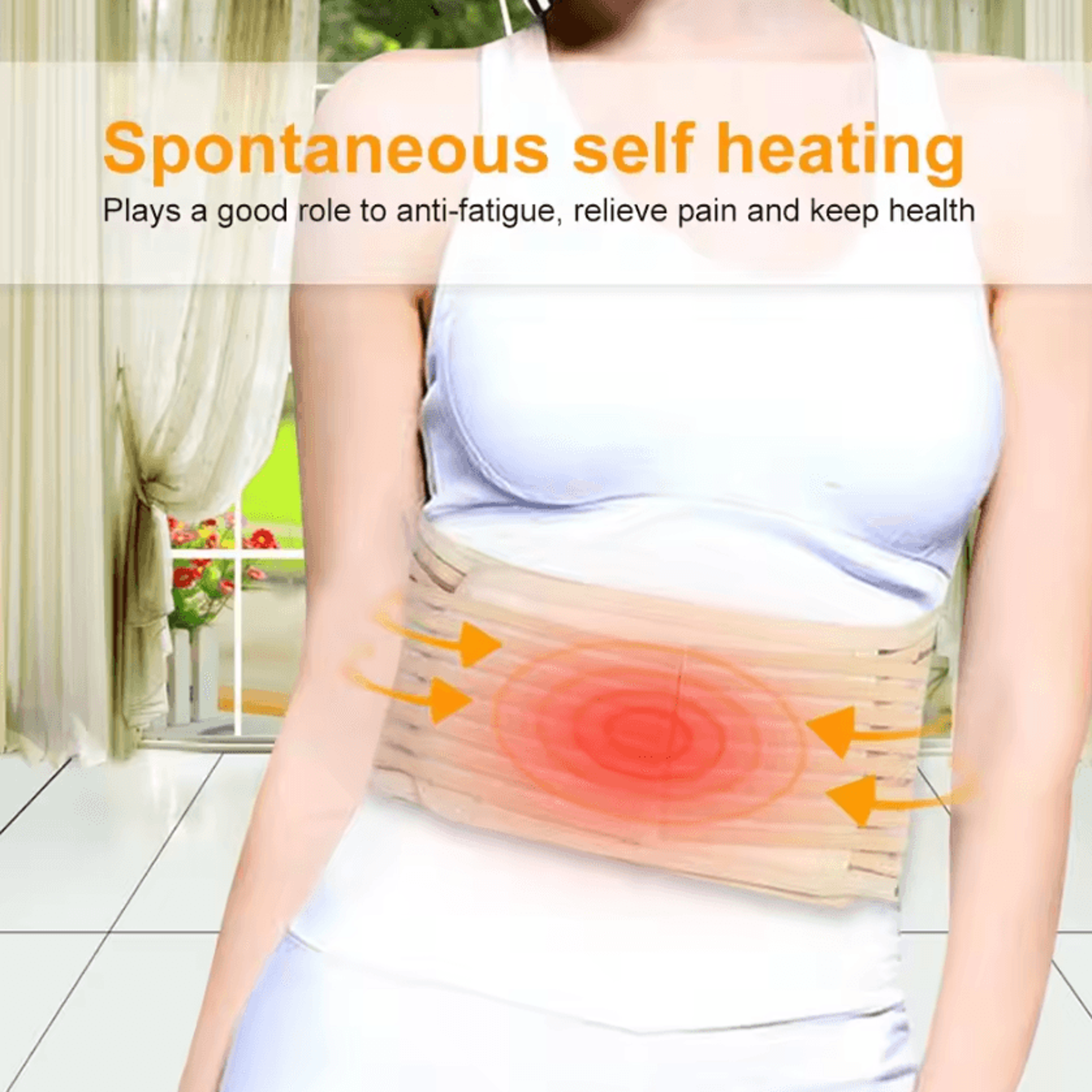 SelfHeating Lumbar Back Support Belt Adjustable Waist Brace For Everyday Support 3