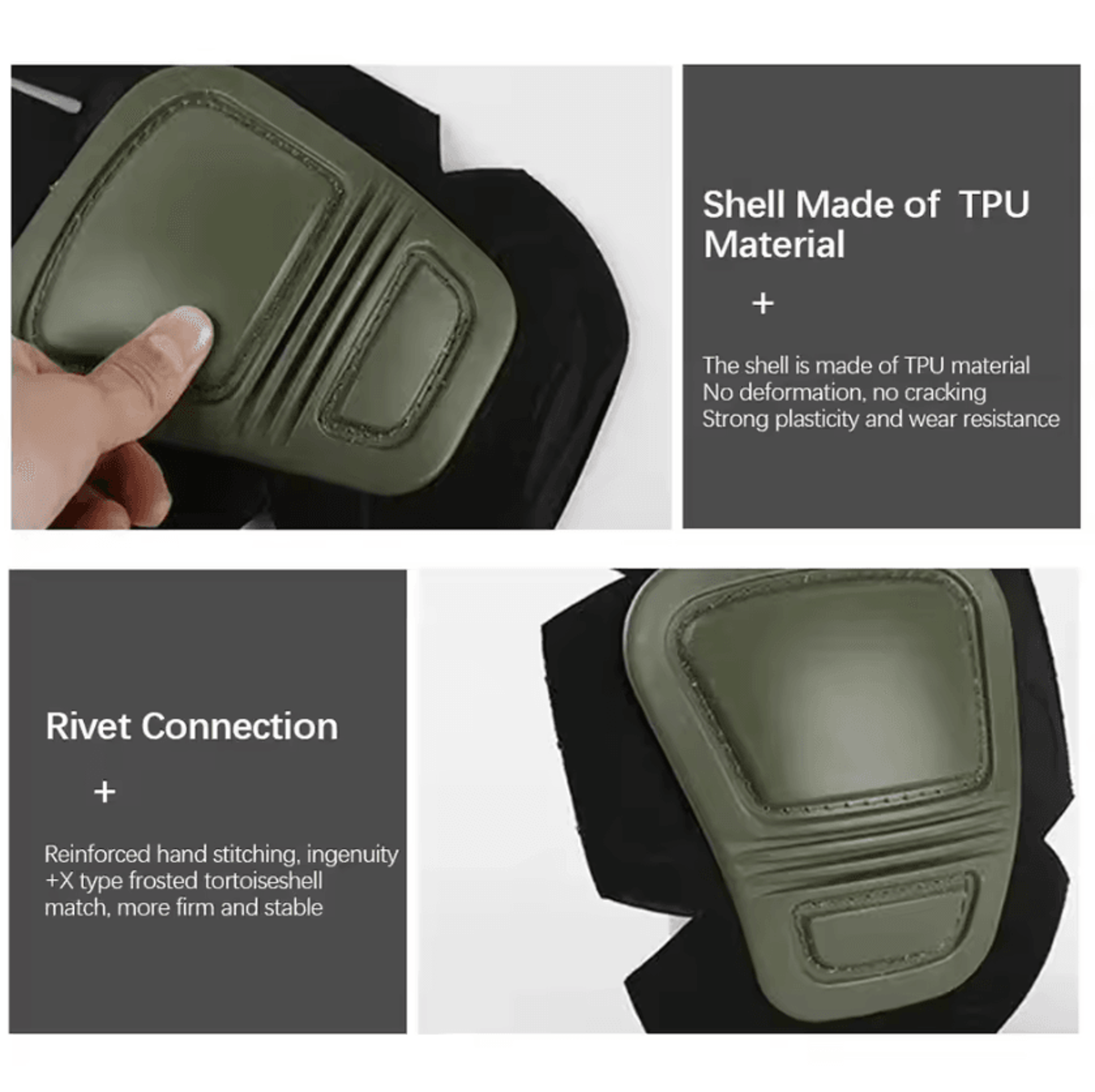 Tactical Knee And Elbow Pads Soft Protective Insert Set For Outdoor And Airsoft Gear 1