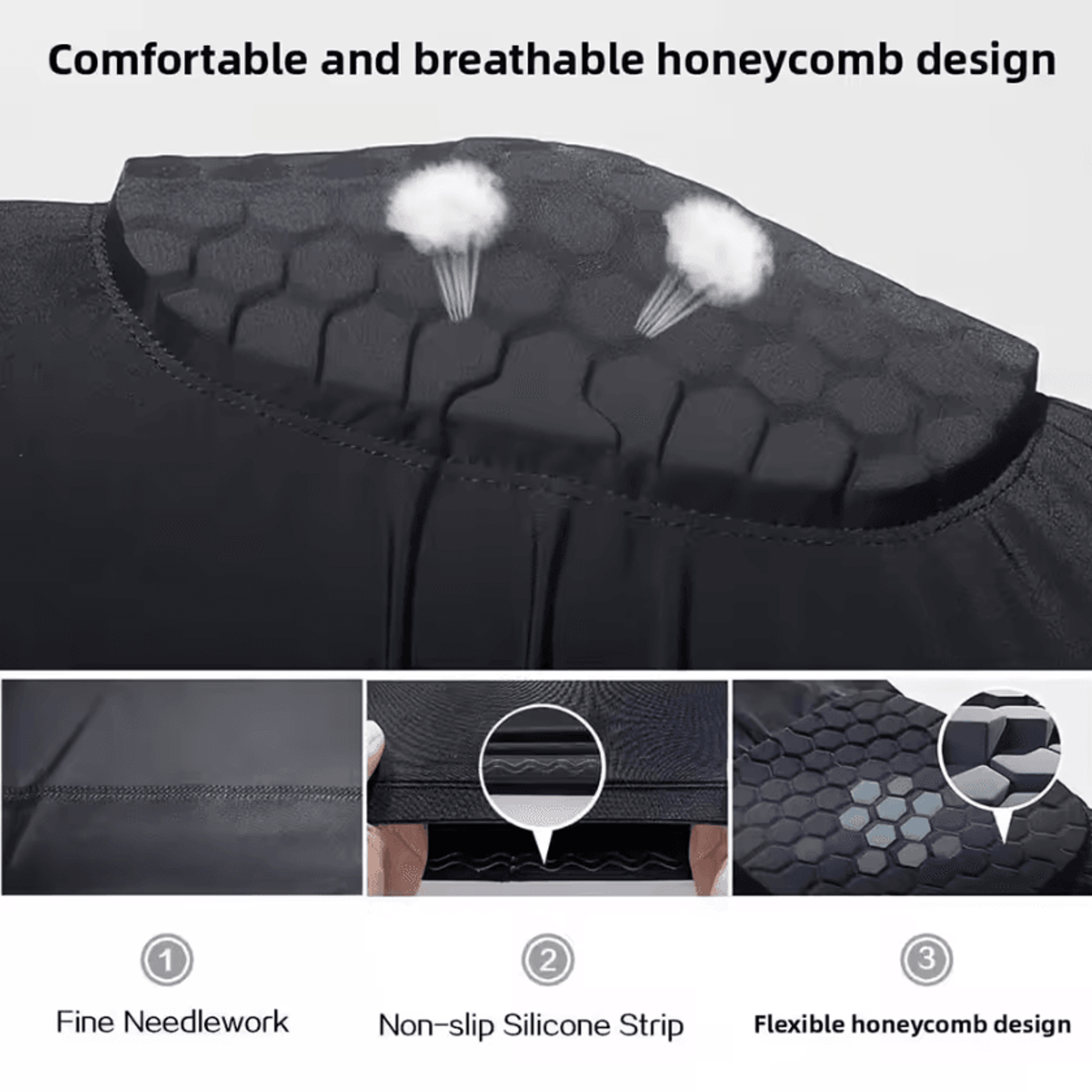 Honeycomb Knee Compression Pad Sports Knee Sleeve For Basketball Volleyball And Running 2