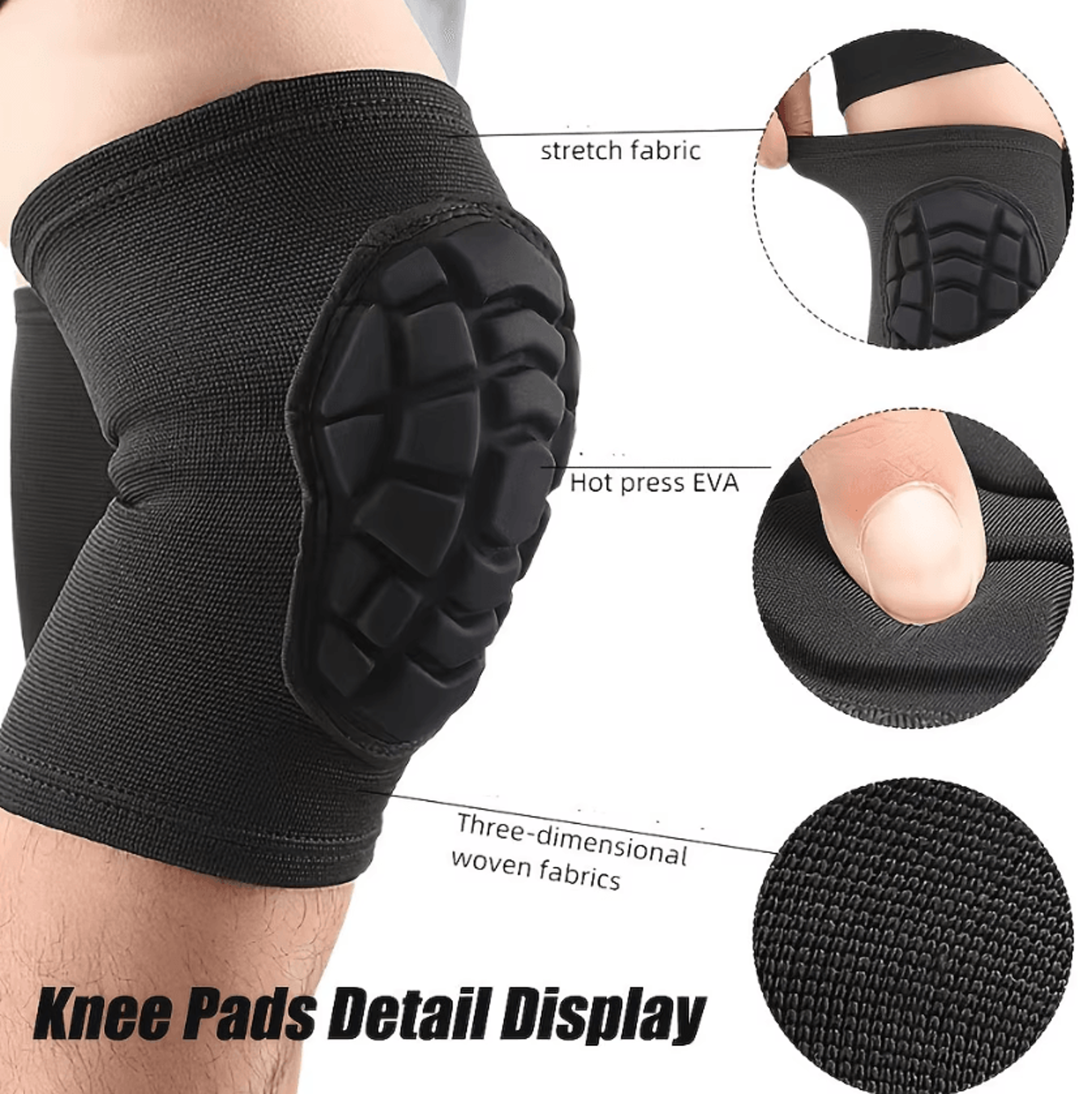Professional Sports Knee Pads With Thick EVA Cushioning For Cycling Skating And Outdoor Activities 3