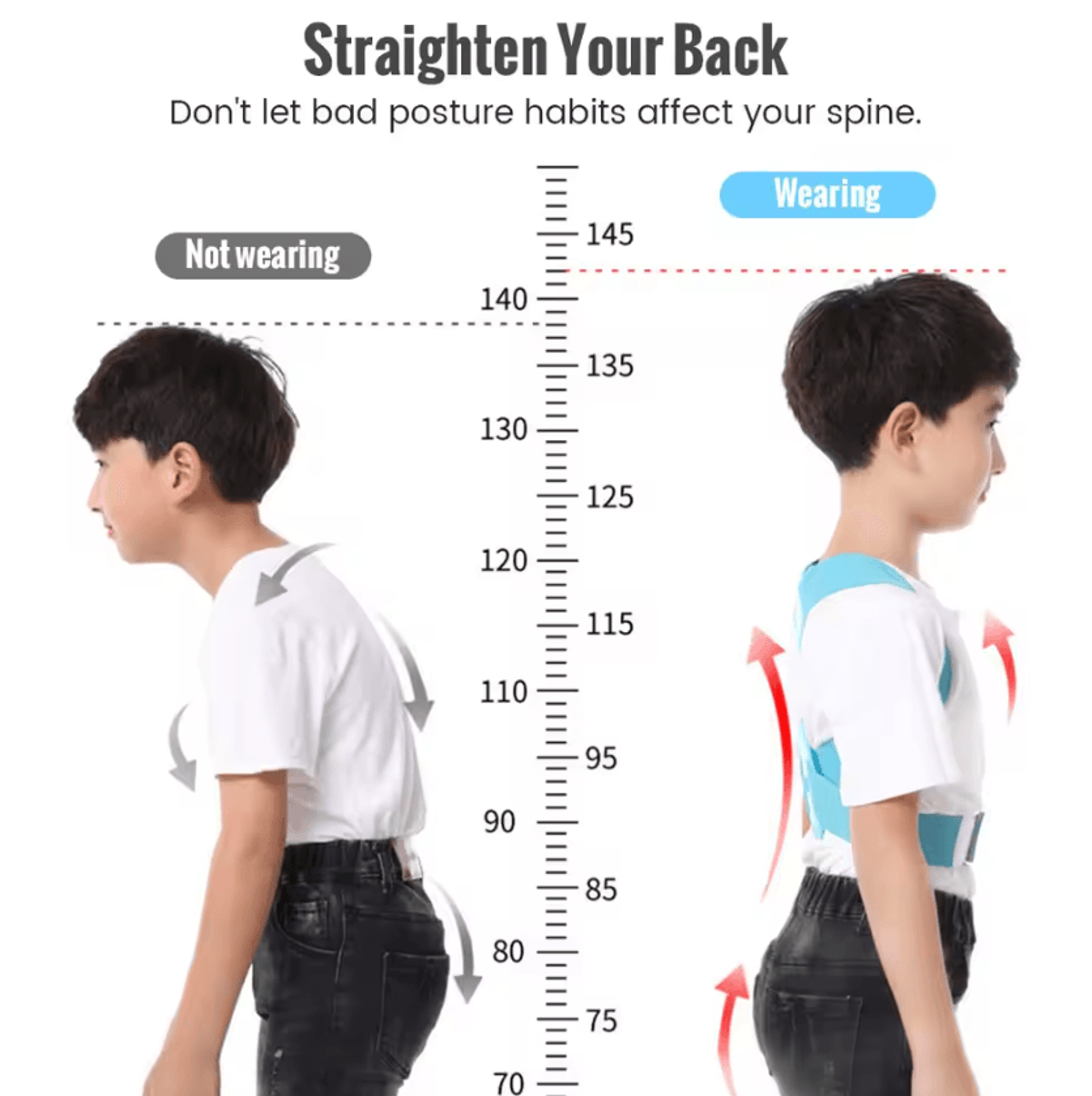 Adjustable Kids Posture Corrector Back Support Brace For Boys And Girls 2