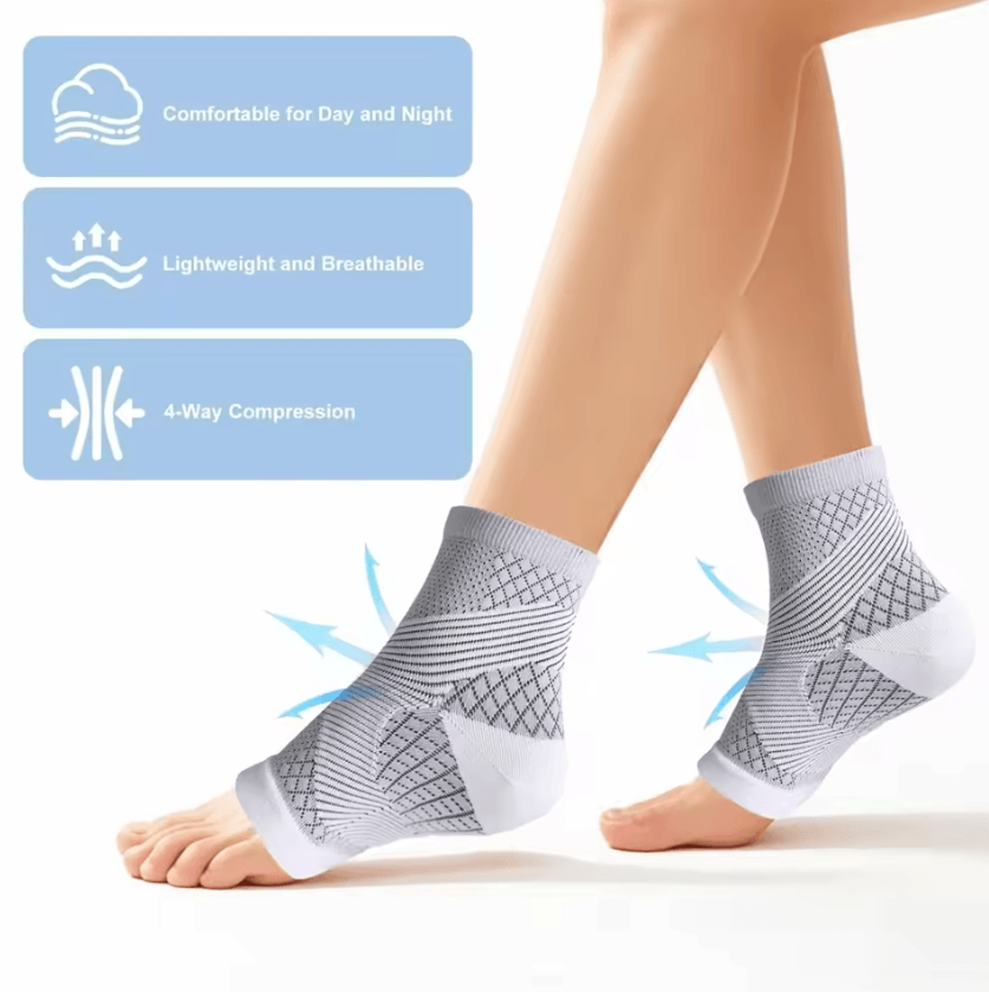 Toeless Neuropathy Compression Socks With Arch Support For Men And Women 2