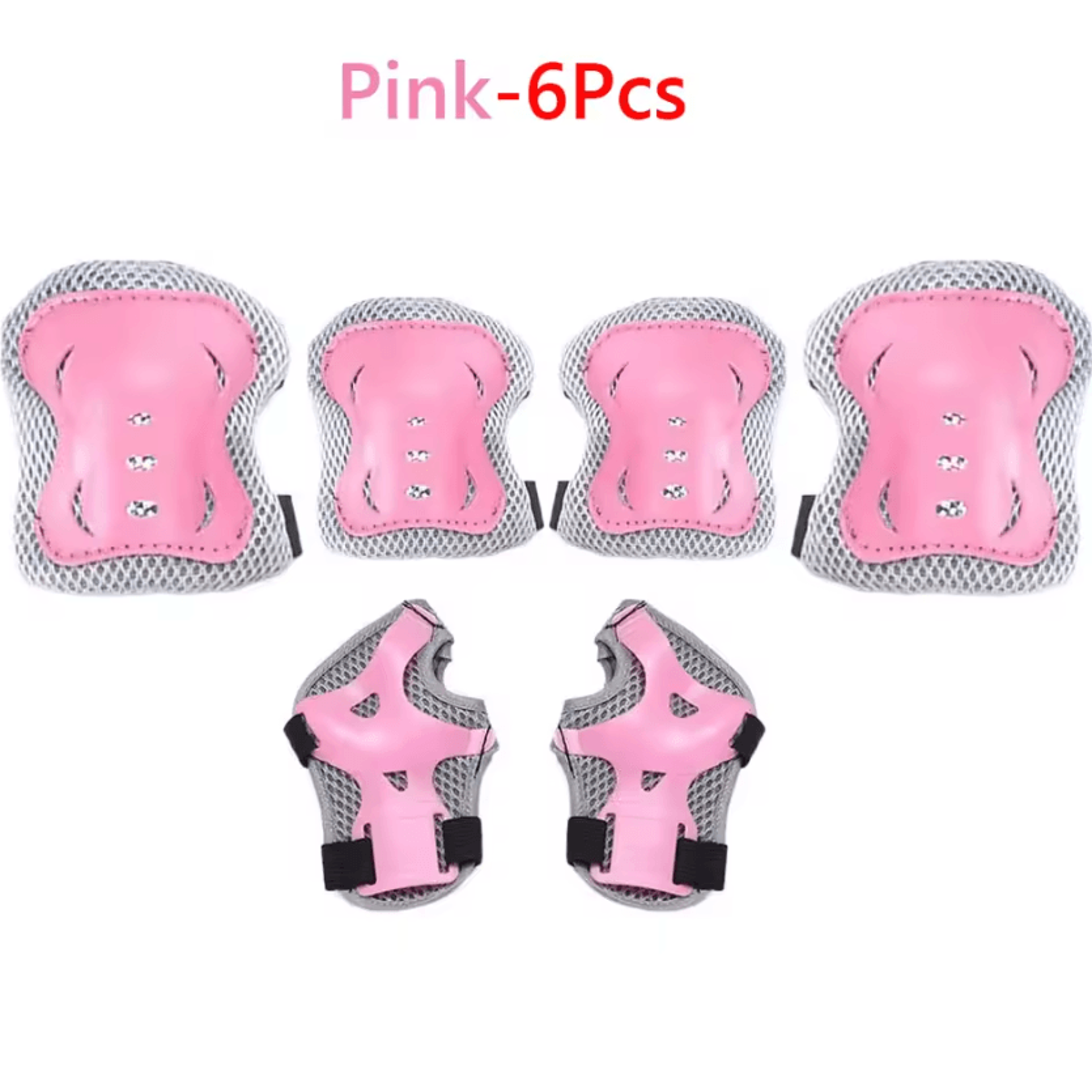 6in1 Kids Protective Gear Set With Knee Pads Elbow Pads  Wrist Guards For Skating Cycling Scooters  9