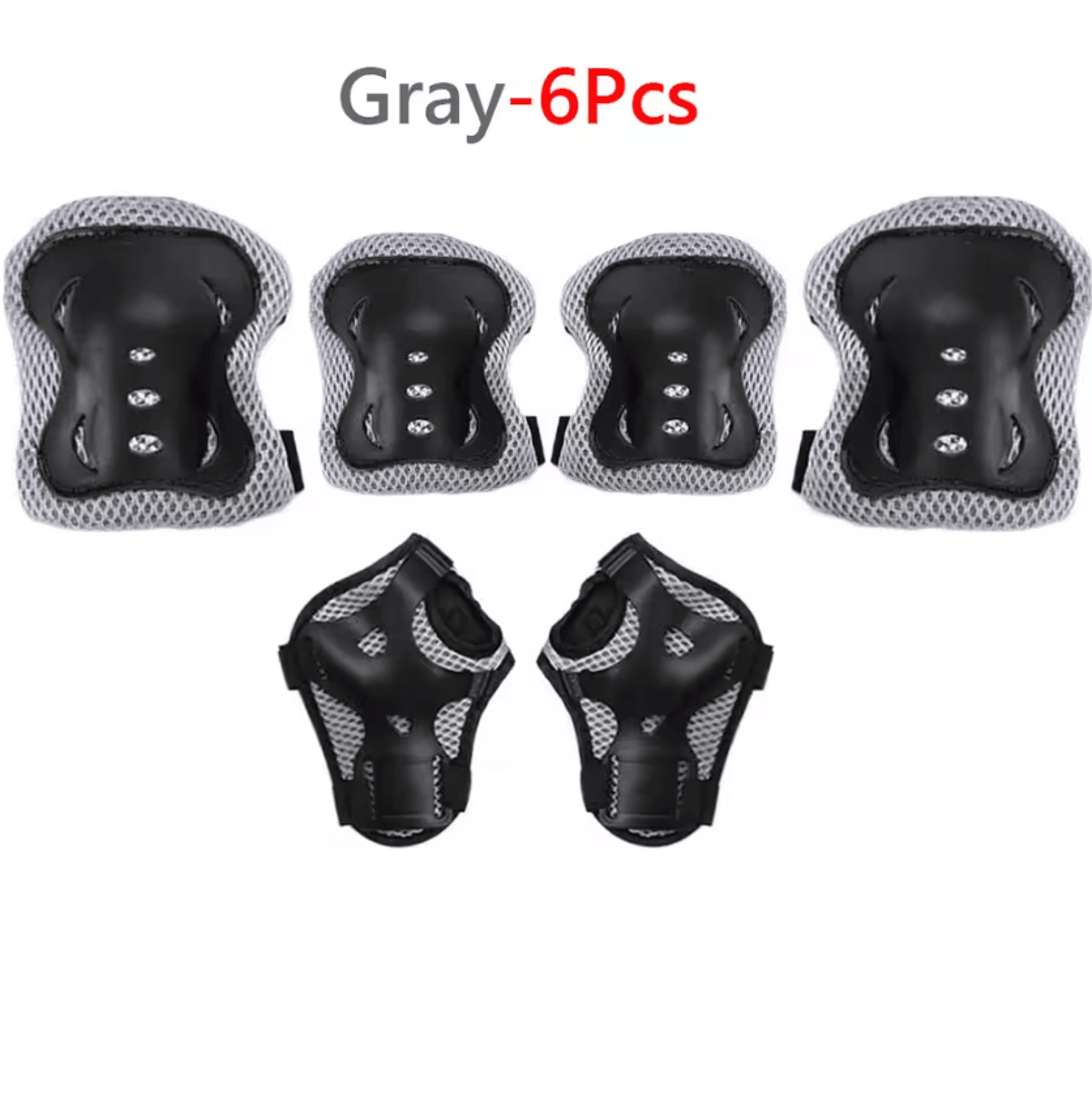 6in1 Kids Protective Gear Set With Knee Pads Elbow Pads  Wrist Guards For Skating Cycling Scooters  11