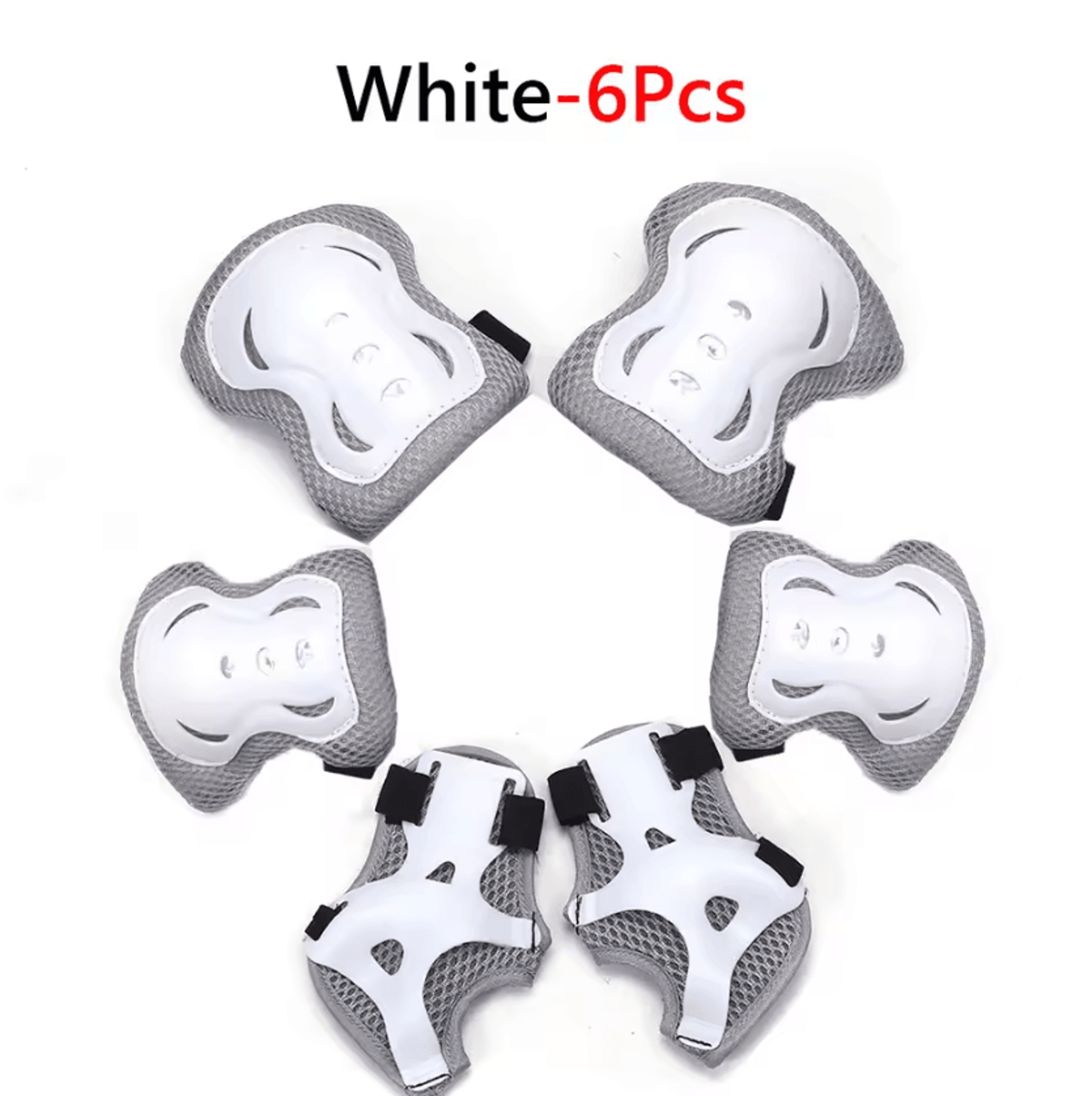 6in1 Kids Protective Gear Set With Knee Pads Elbow Pads  Wrist Guards For Skating Cycling Scooters  6