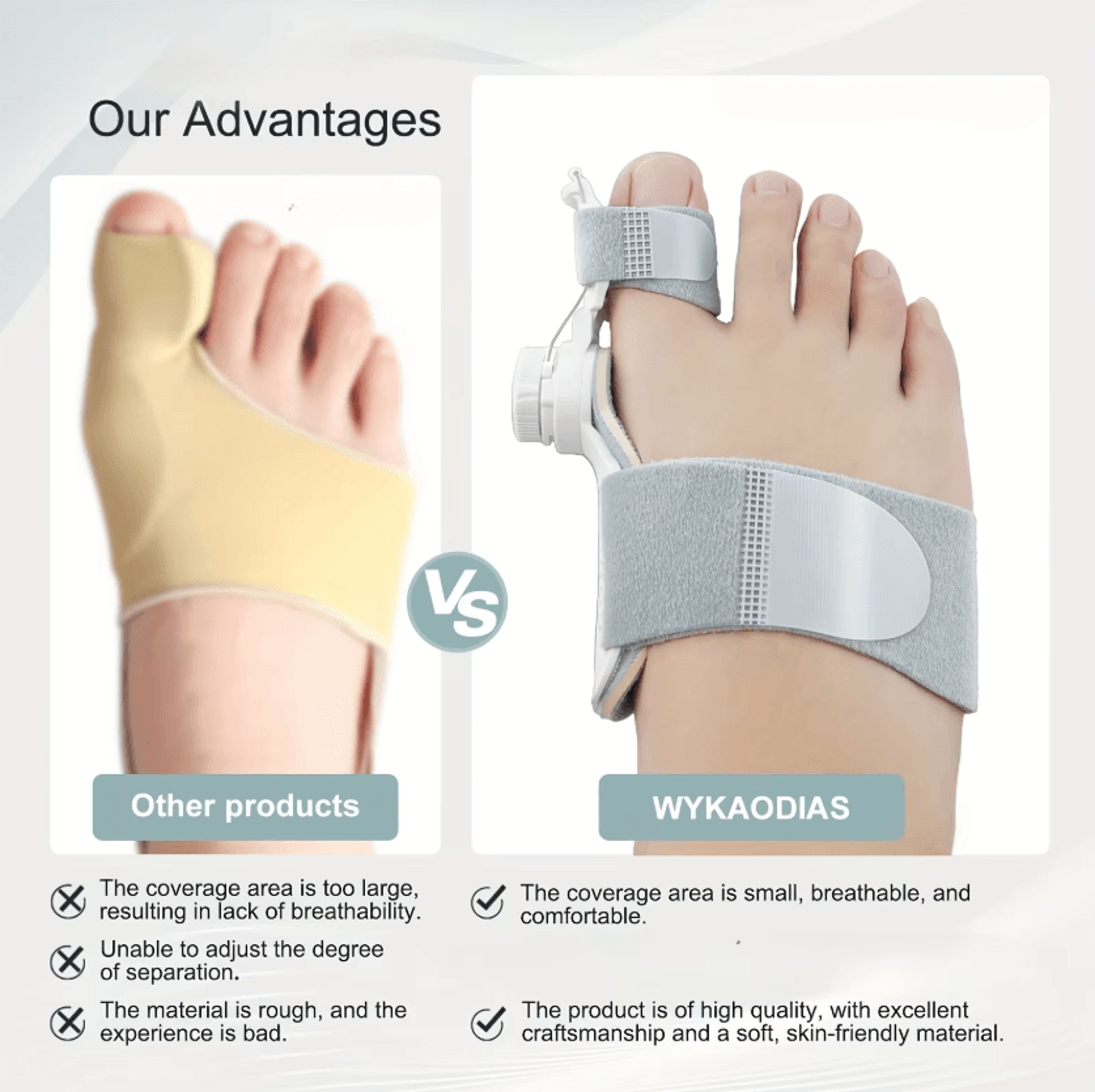 Adjustable Toe Corrector For Overlapping Toes With Comfortable Alignment And Toe Separator Support 3