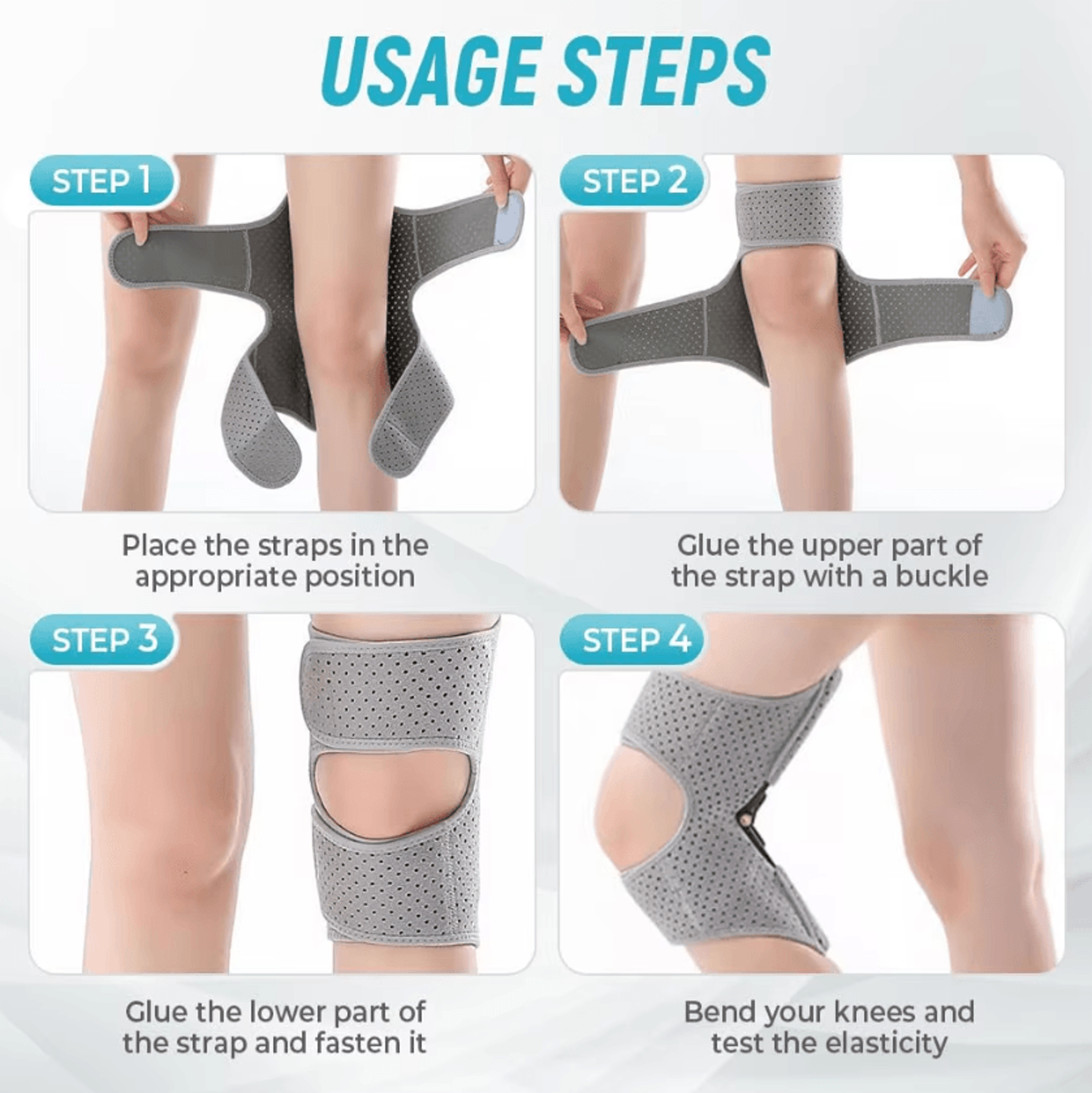 Ergonomic Knee Stabilizer Brace With Spring Support Adjustable Knee Joint Support Pad 4