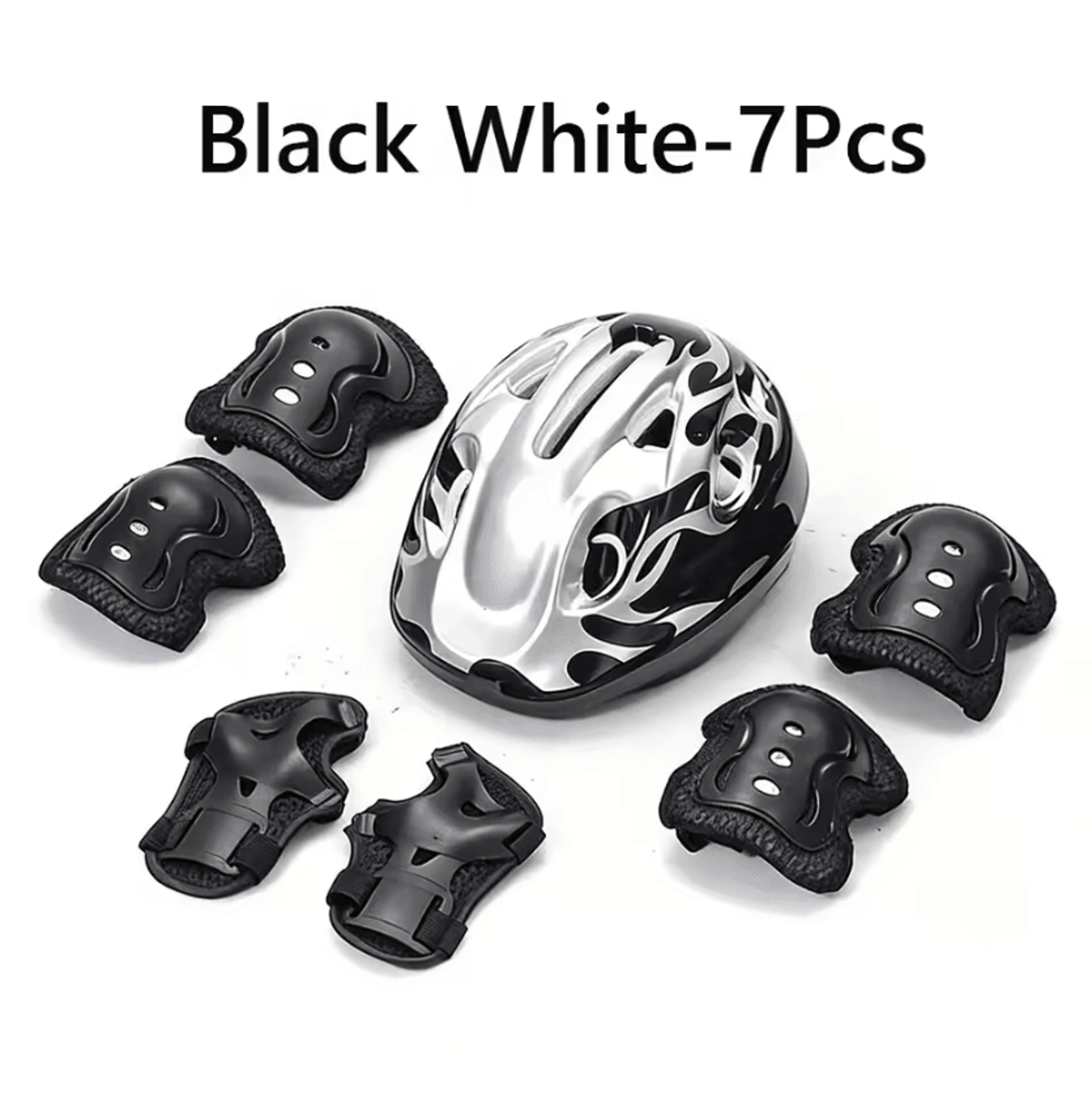Kids Skating Protective Gear Set With Adjustable Helmet Kids Knee And Elbow Pads And Wrist Guards 4