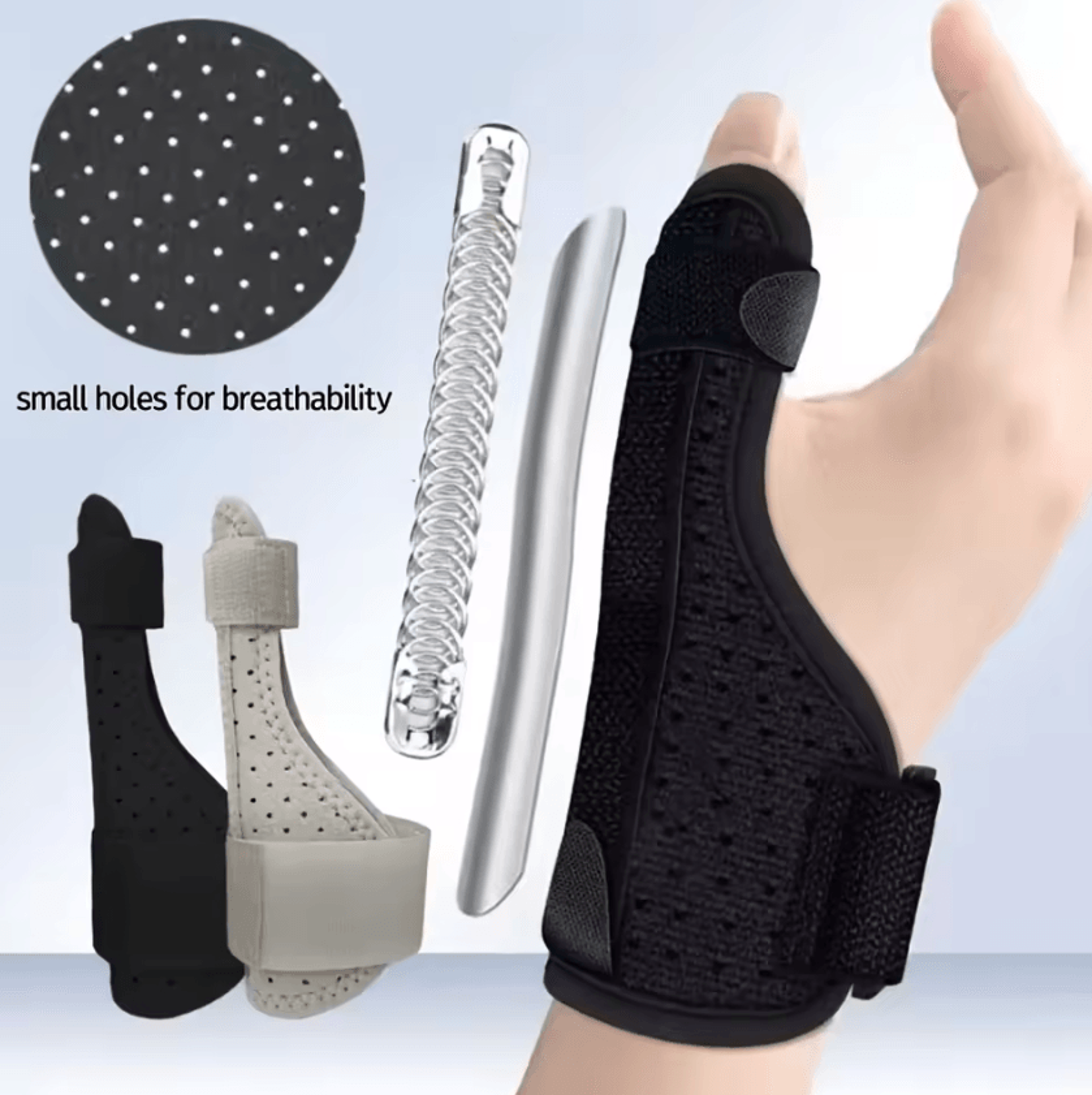 adjustable thumb and wrist support brace – breathable thumb spica brace with aluminum splint for left & right hand