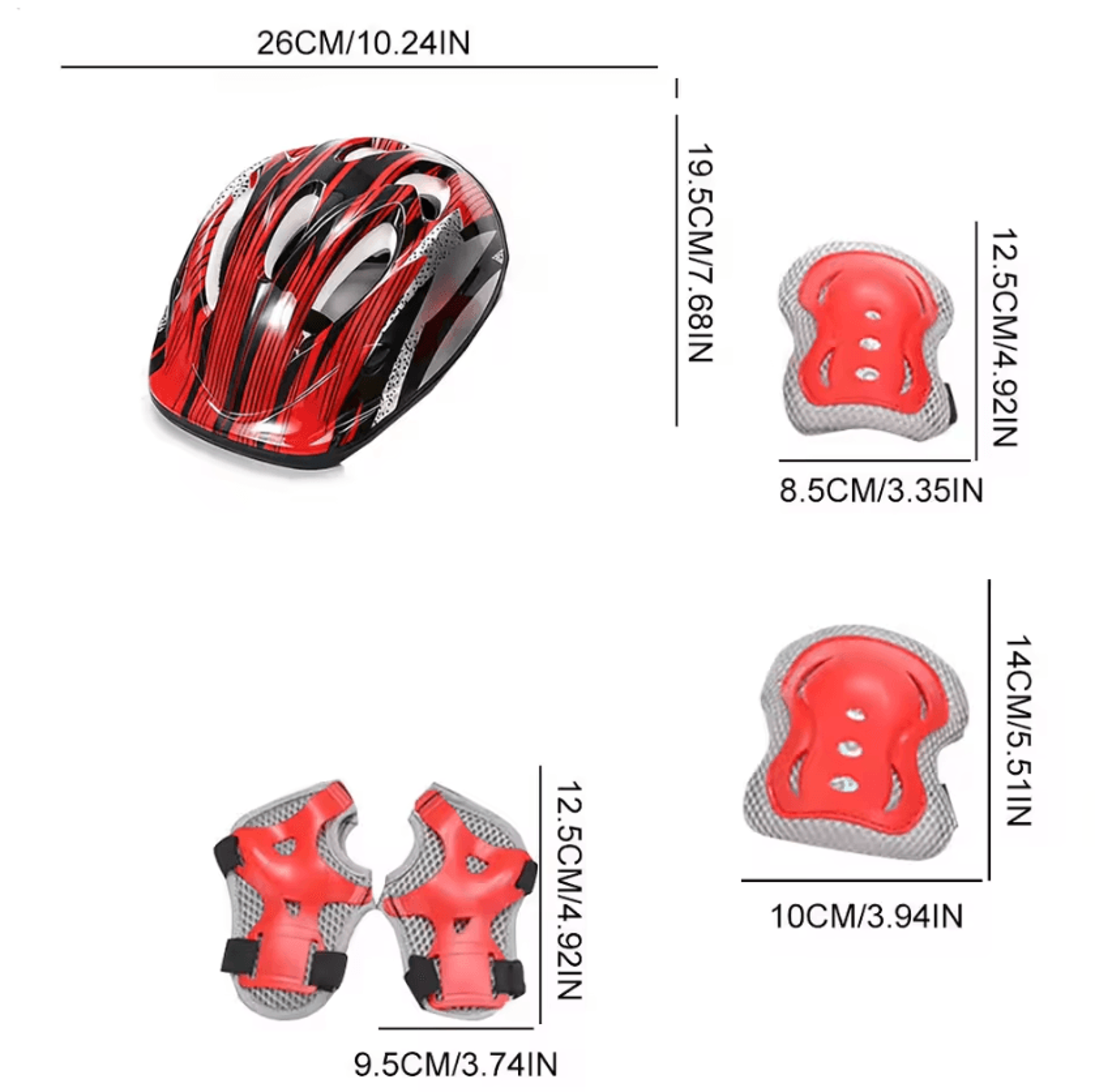 Kids Protective Gear Set  Adjustable Skating Helmet And Pads For Bike Skateboard Scooter  Cycling 1