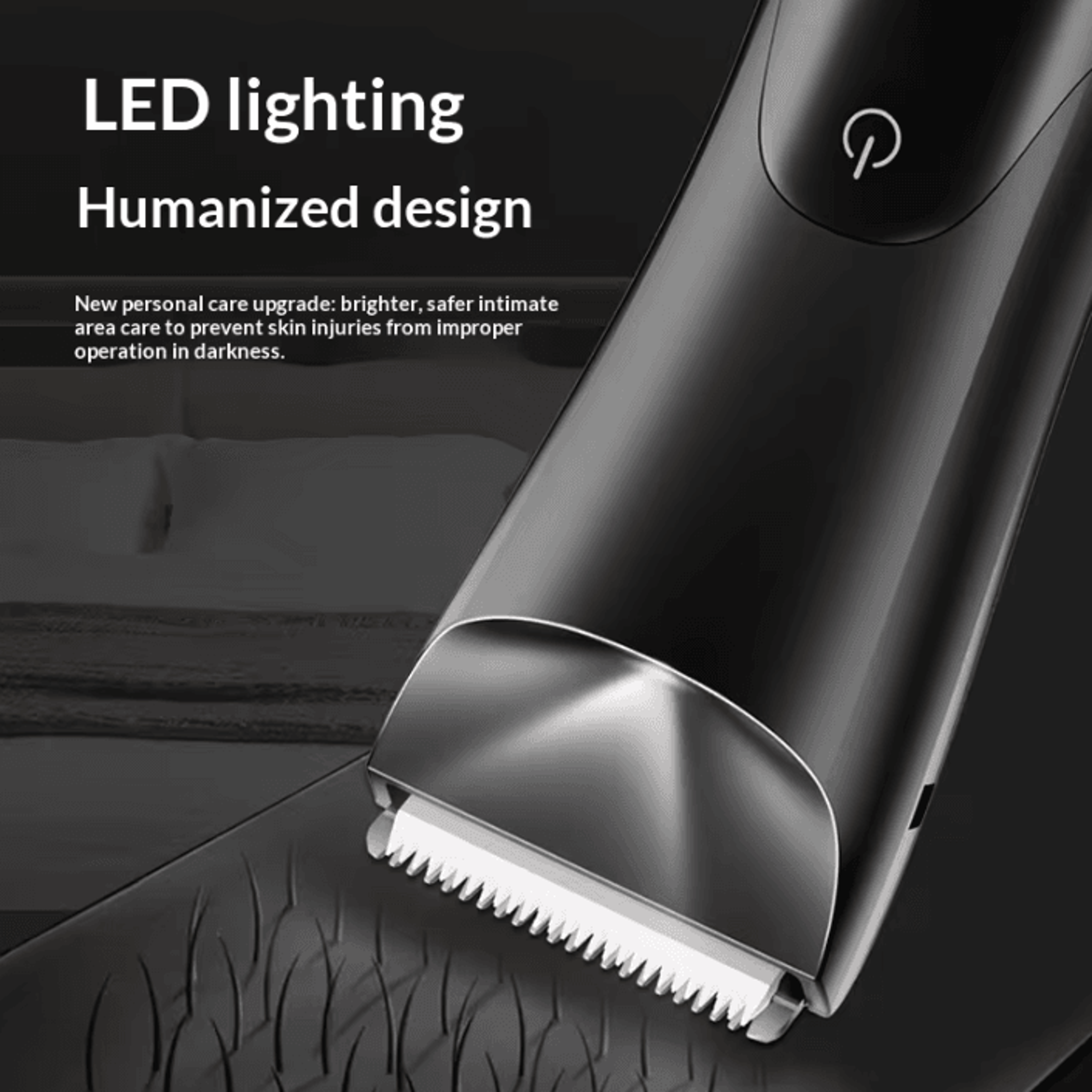 Waterproof Electric Body Groomer For Men With Ceramic Blade Trimmer 2