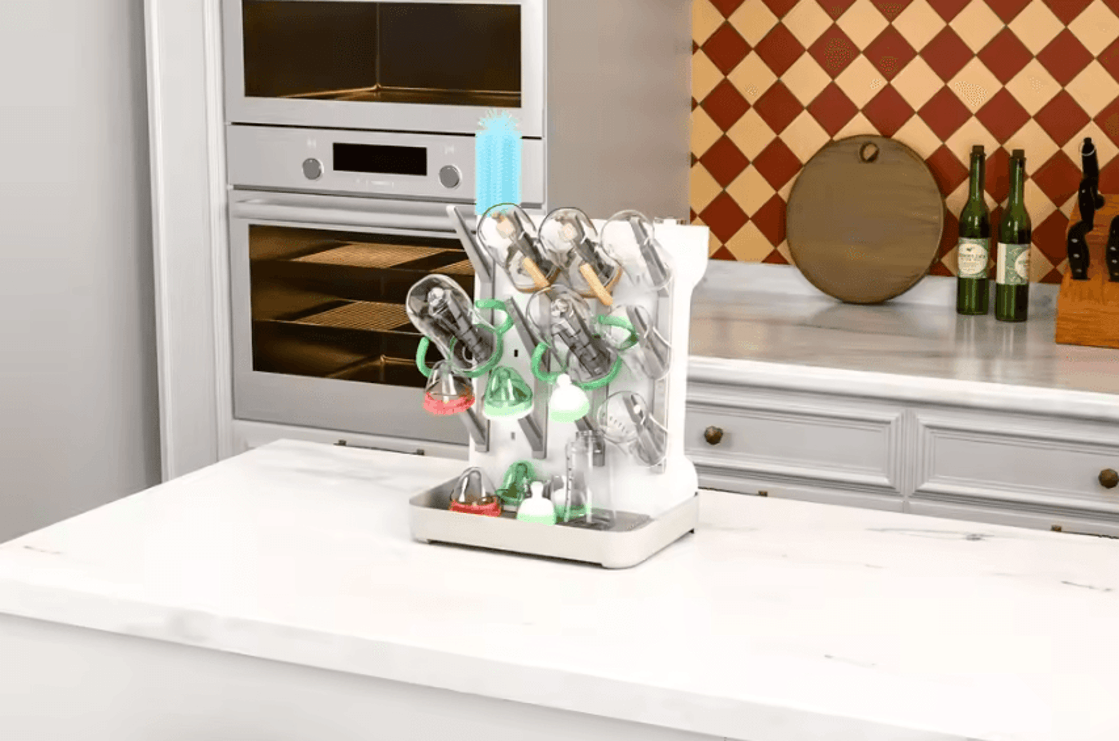 Baby Bottle Drying Rack Vertical Space Saving Bottle Organizer 1