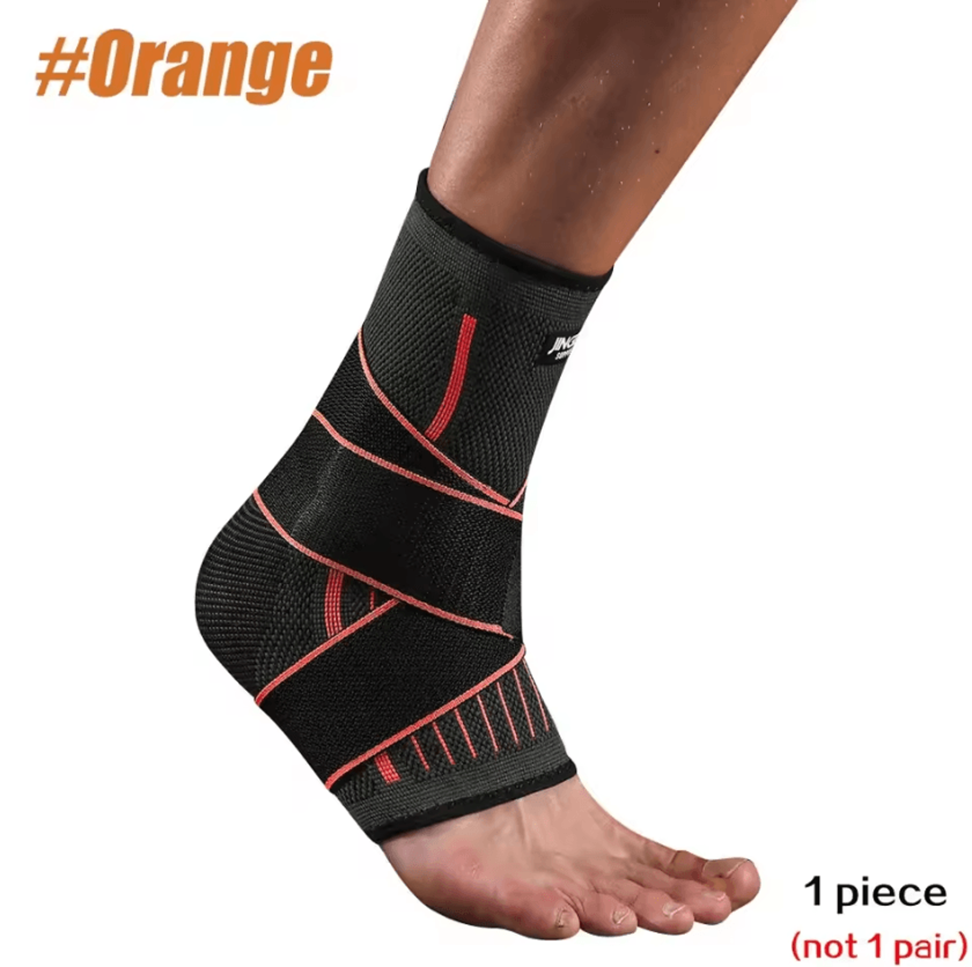 Adjustable Ankle Compression Brace With Support Strap For Running And Daily Recovery 4