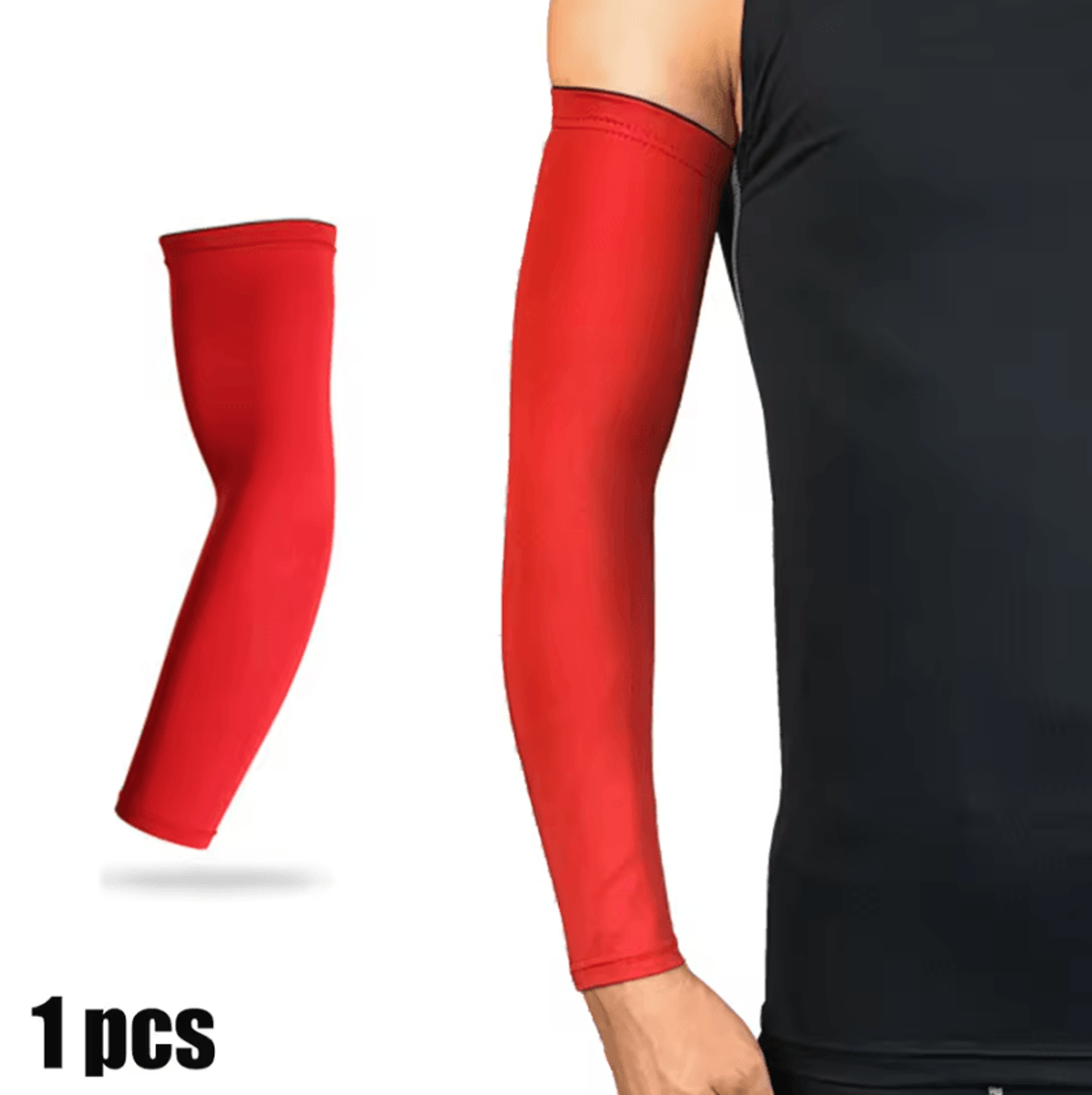 Cooling Compression Arm Sleeve With UV Sun Protection For Basketball Running And Cycling 4
