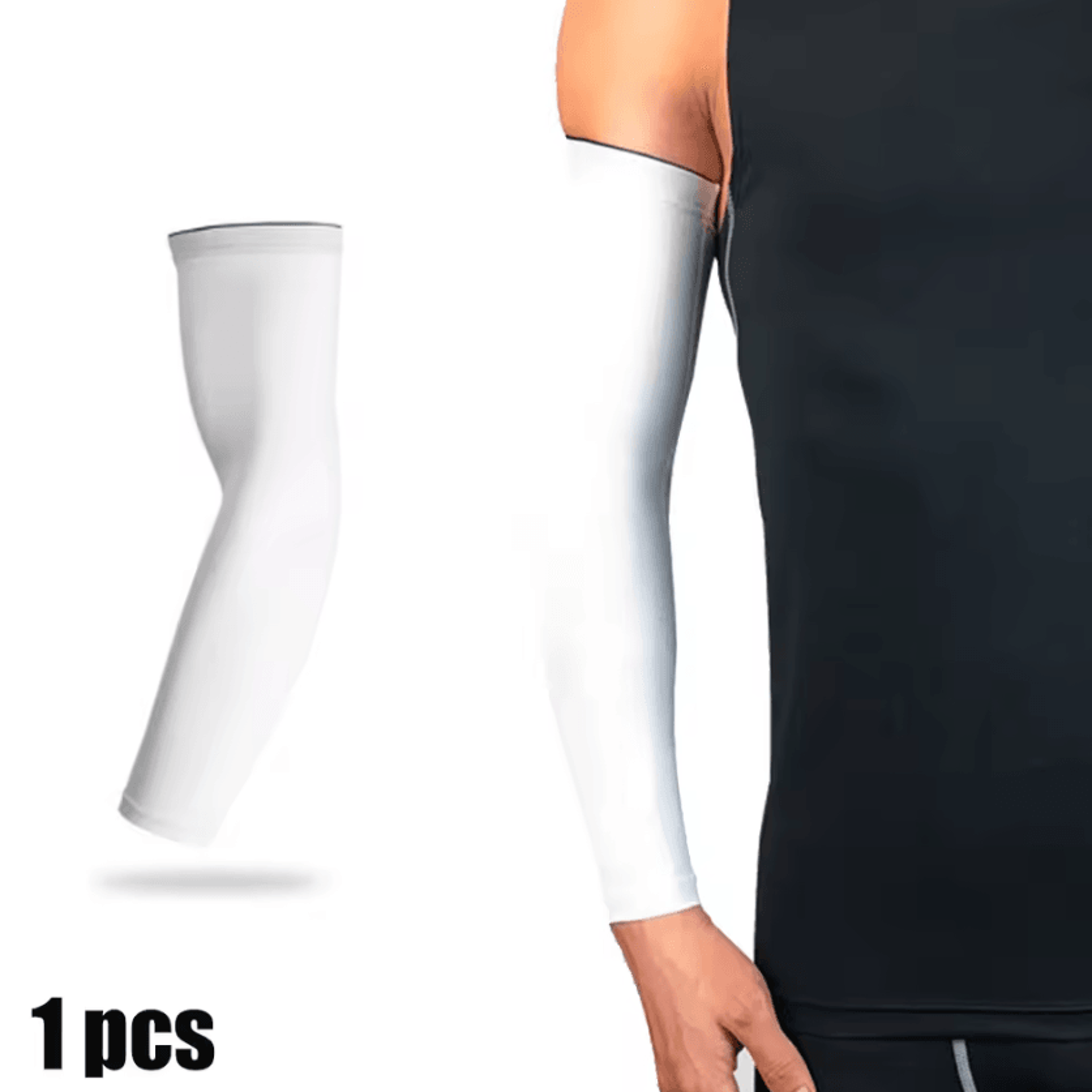 Cooling Compression Arm Sleeve With UV Sun Protection For Basketball Running And Cycling 8