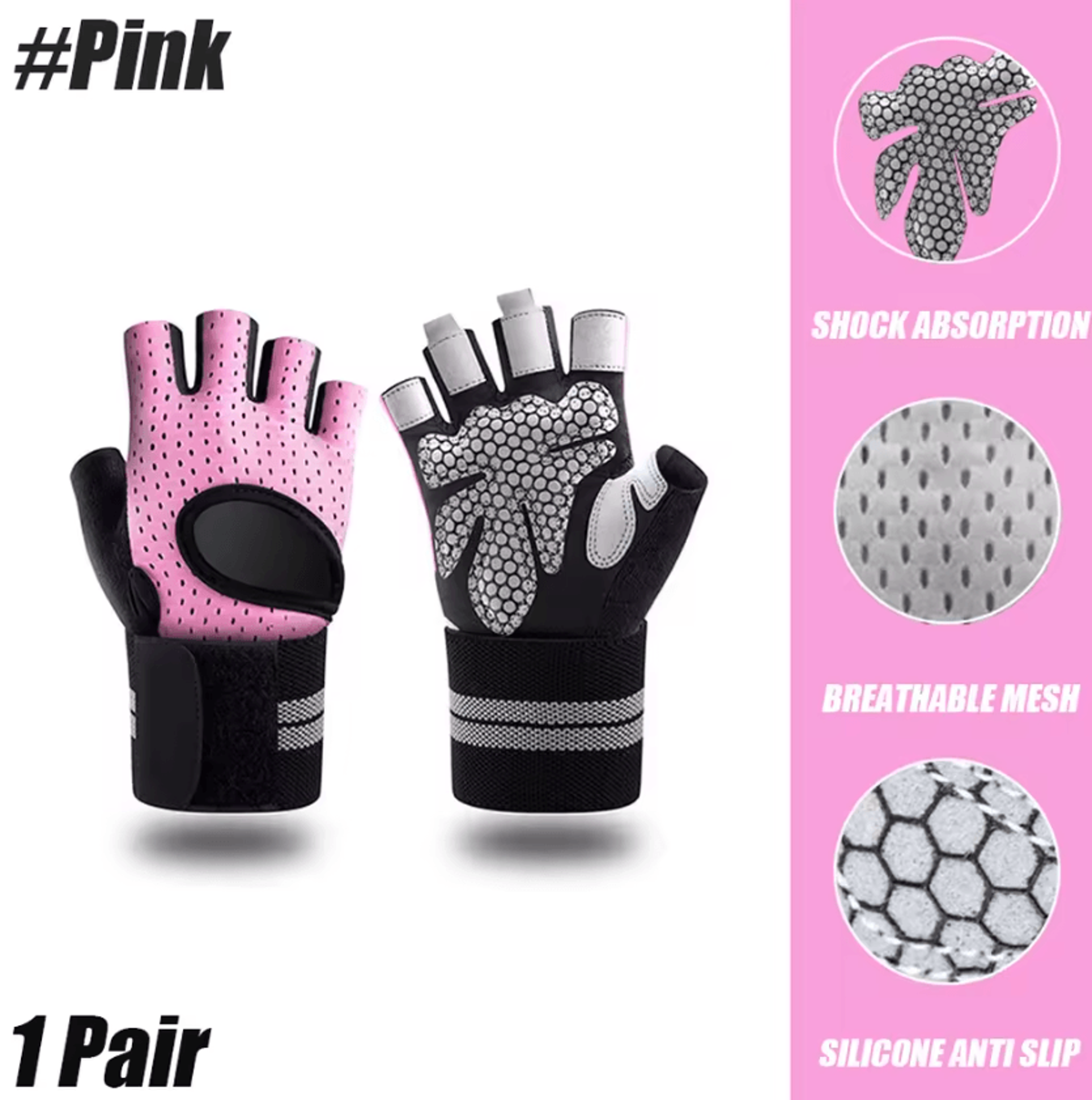 Weightlifting Gloves With Wrist Support For Gym CrossFit And Strength Training 3