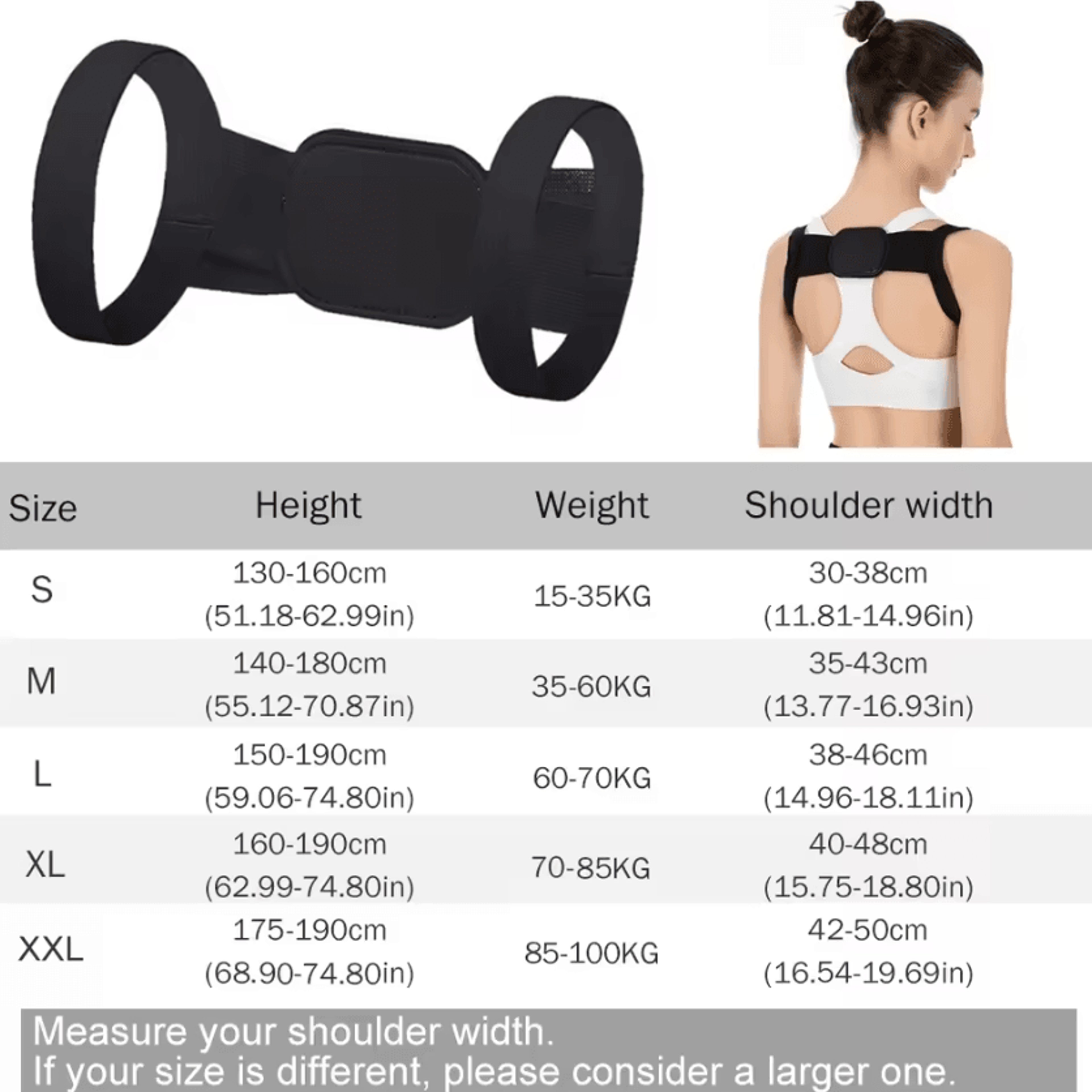 Adjustable Back And Shoulder Posture Corrector Brace For Adults And Kids 4