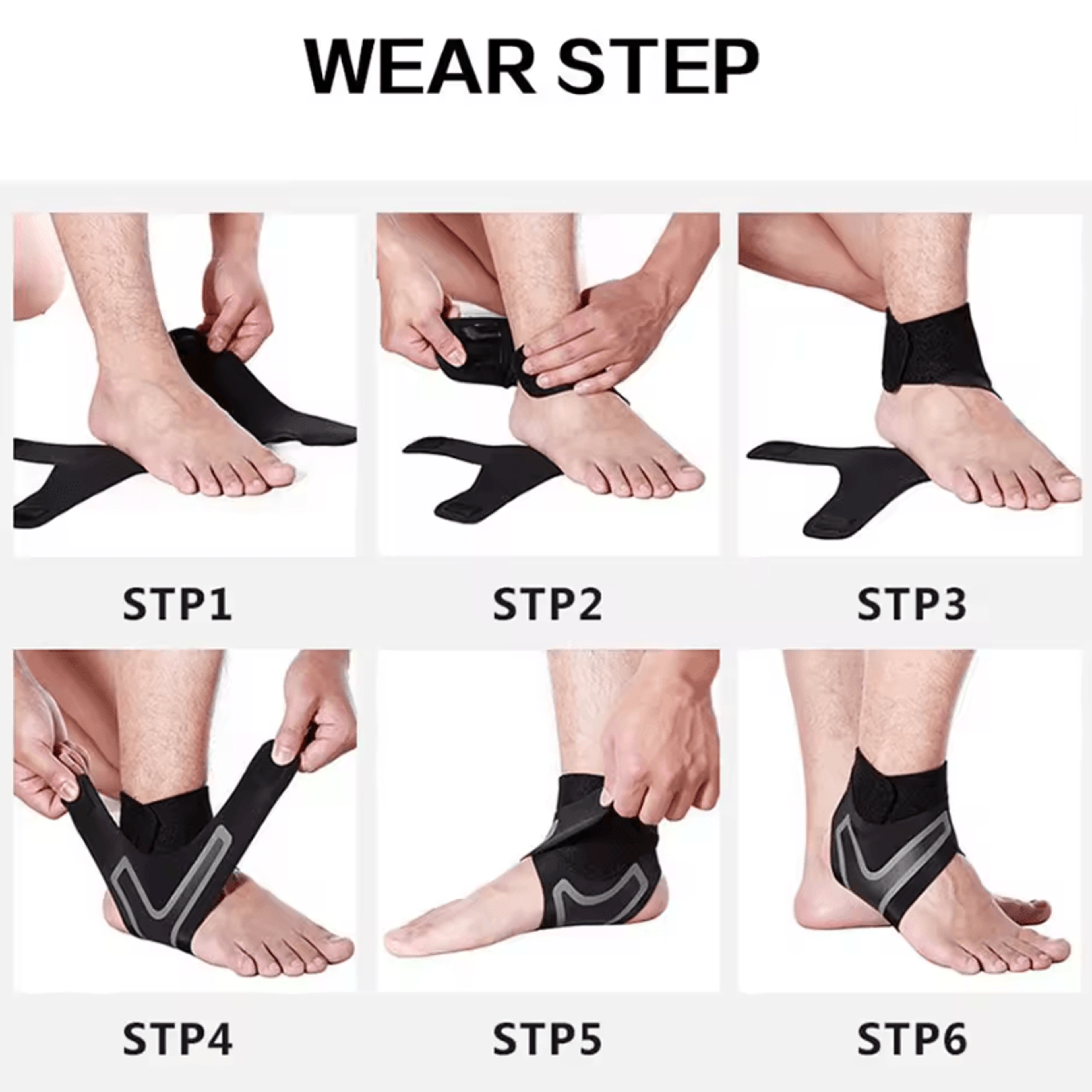 AOLIKES Adjustable Ankle Support Brace For Sports Fitness And Everyday Stability 4