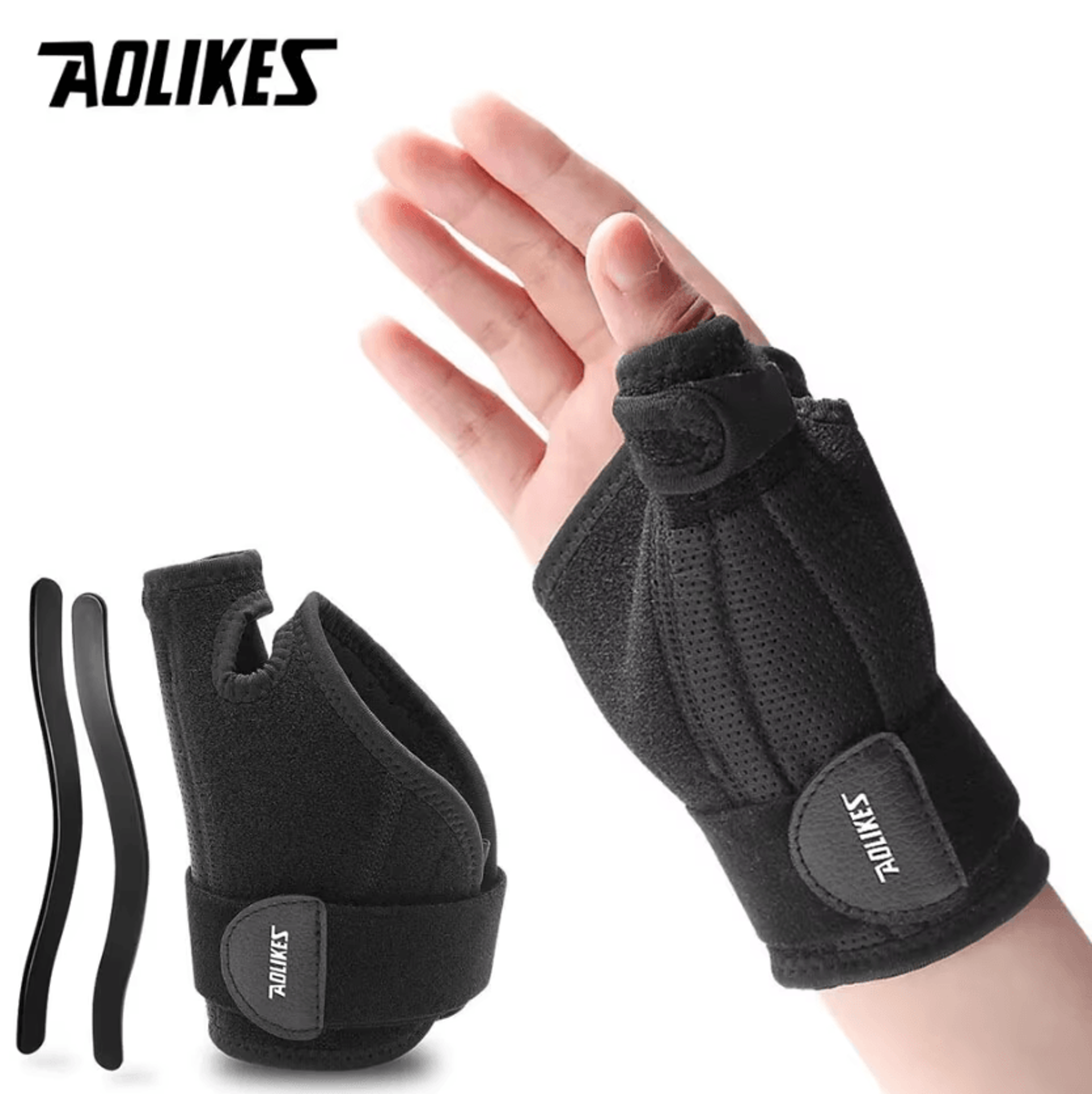 aolikes wrist and thumb brace with splint support for daily stability and comfortable wear