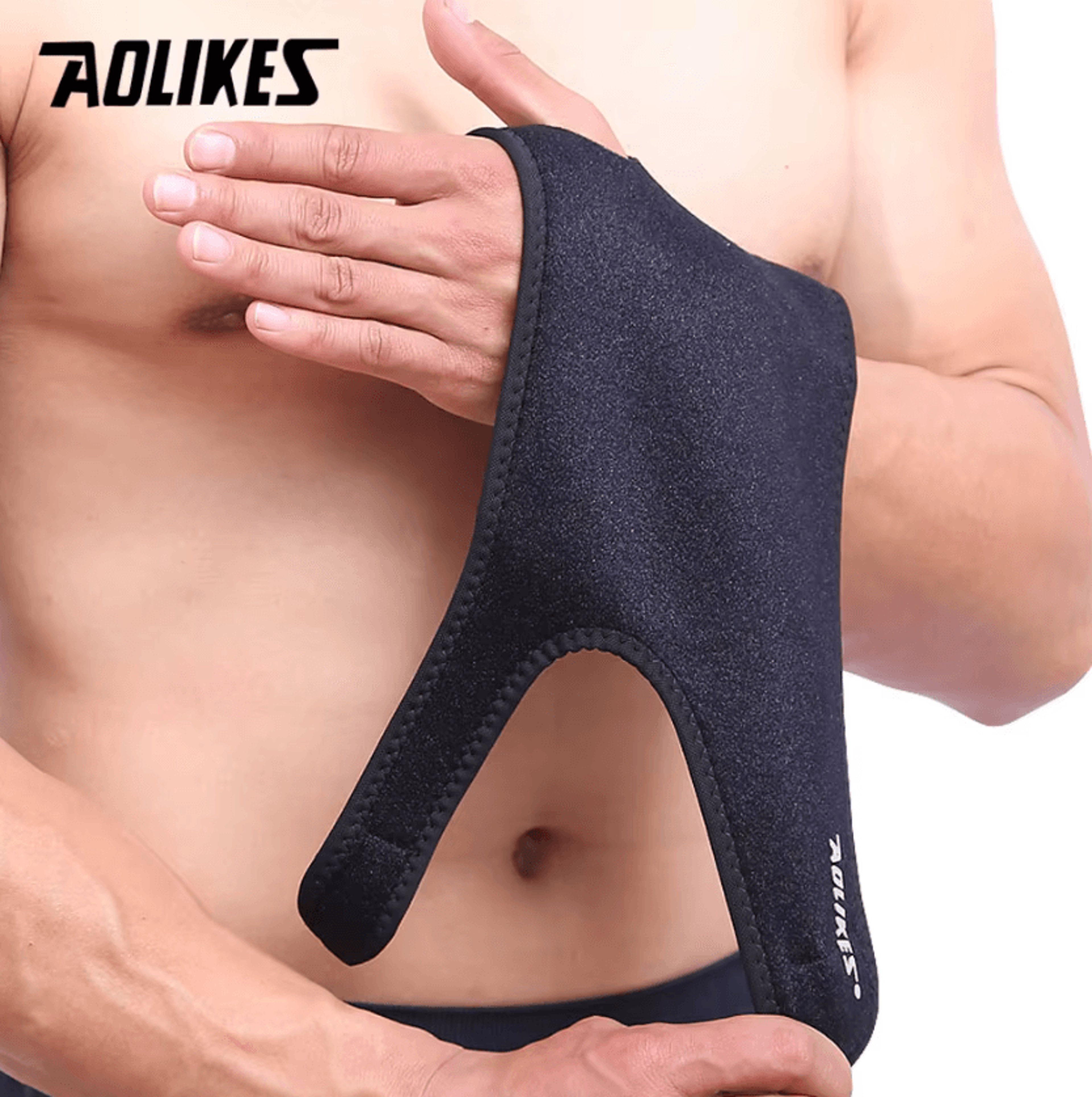 AOLIKES Weightlifting Wrist Wraps For Gym Training And Adjustable Wrist Support 3