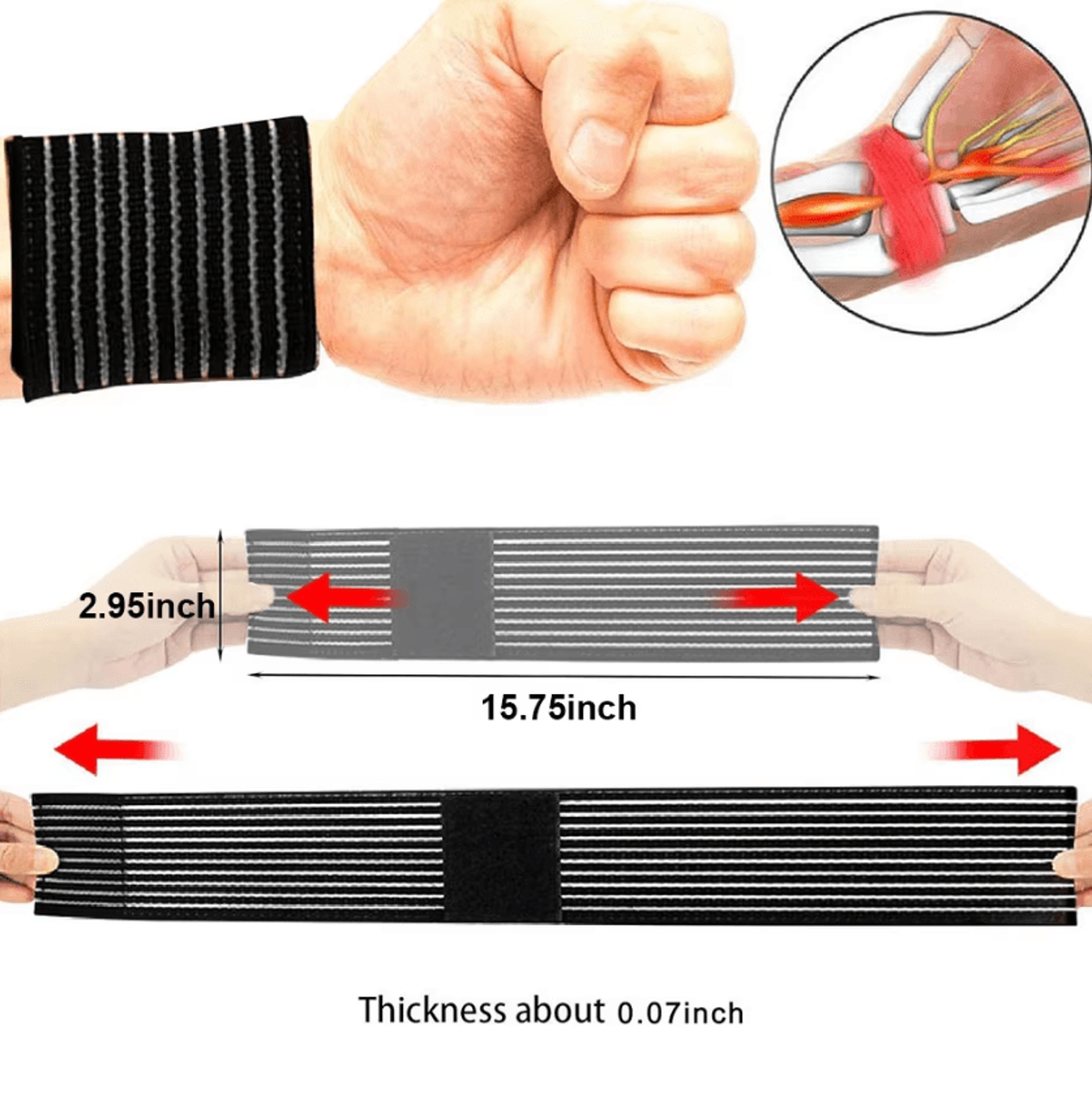 AOLIKES Adjustable Wrist Wrap For Fitness Training And Everyday Wrist Support 1