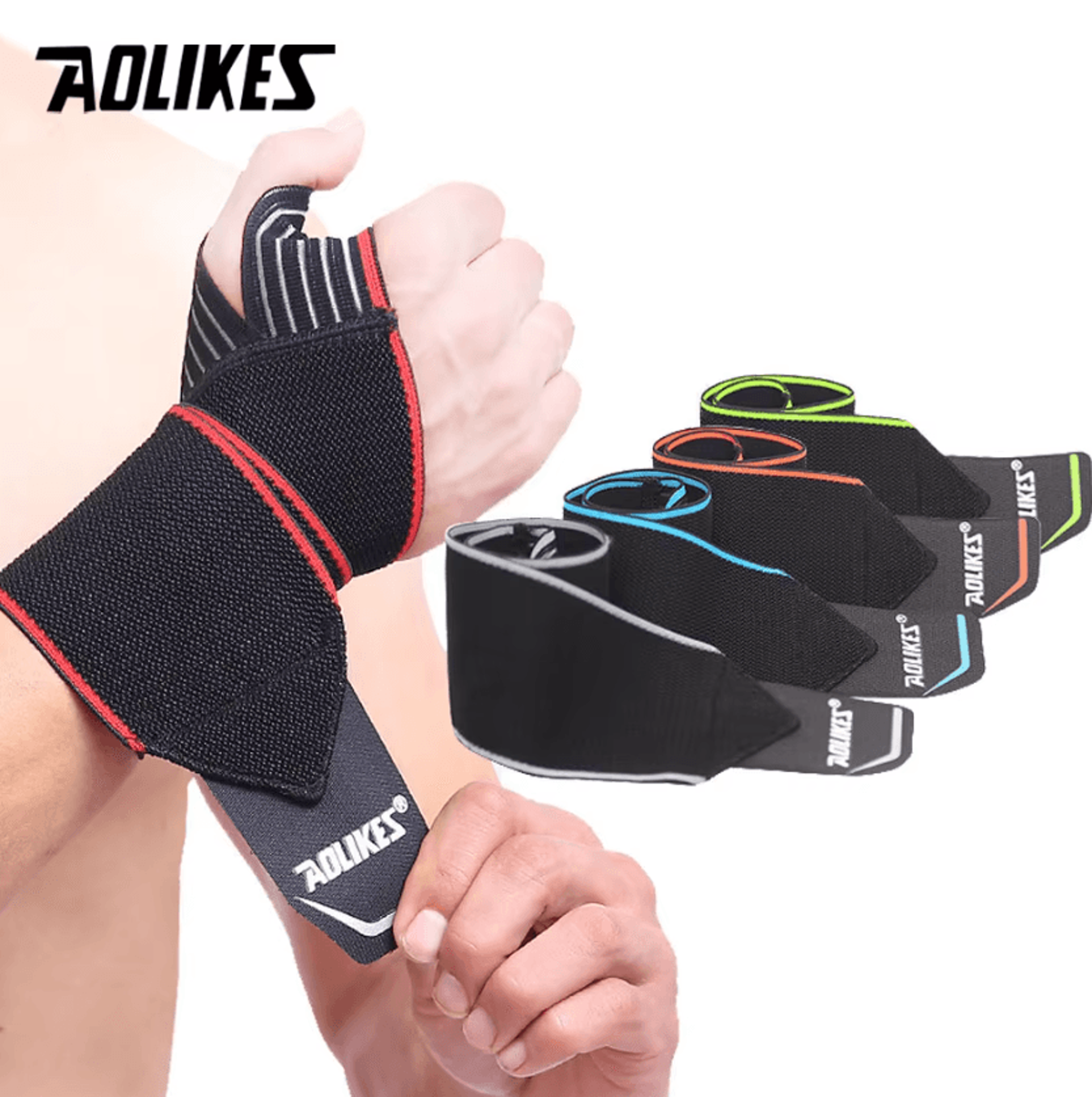aolikes elastic wrist wraps for crossfit powerlifting and gym support