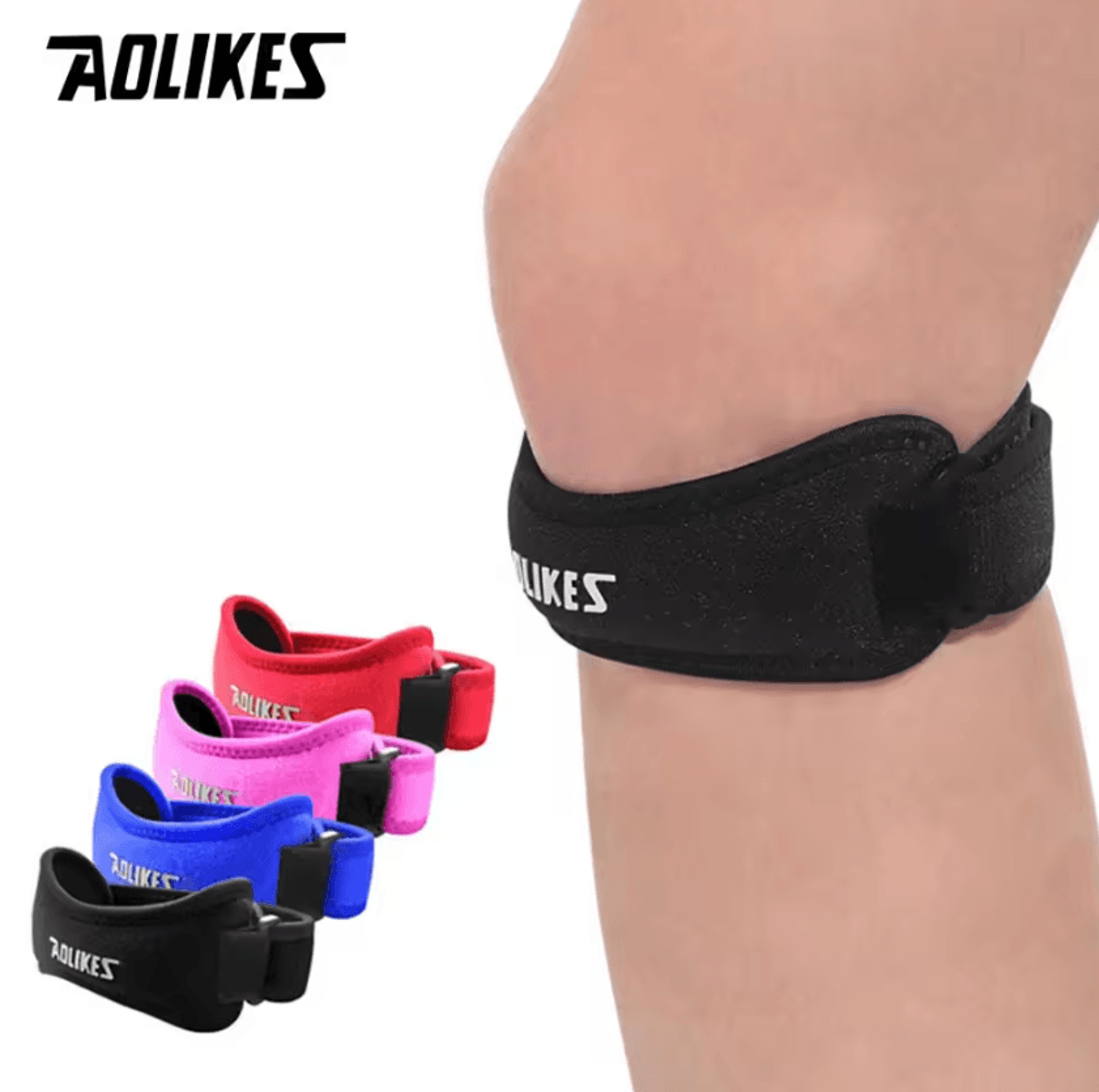 aolikes patella knee strap adjustable knee support brace for running, basketball & sports protection