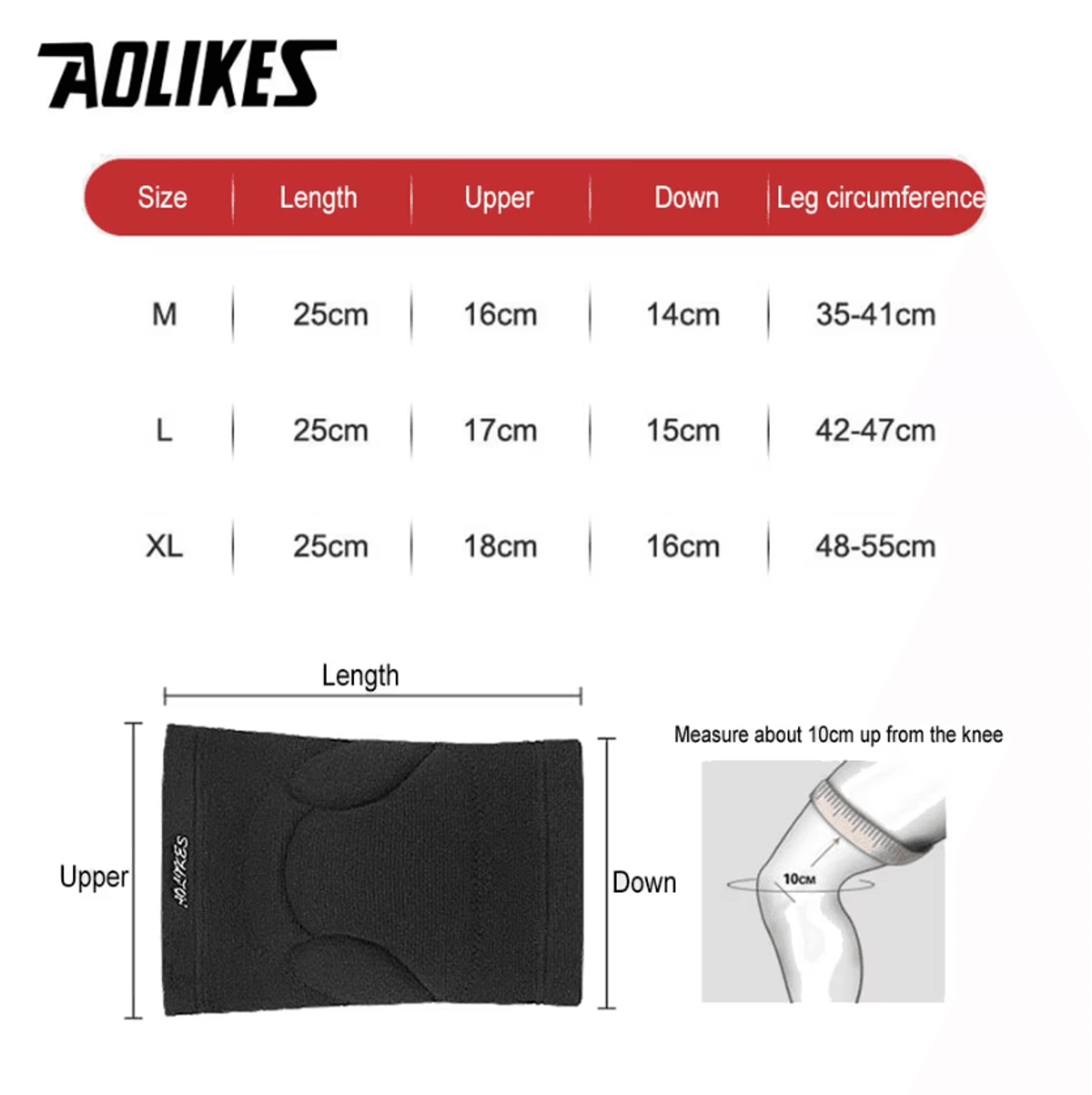AOLIKES Sports Knee Pads Thick Volleyball Knee Pads For Dance Yoga  Active Protection 1