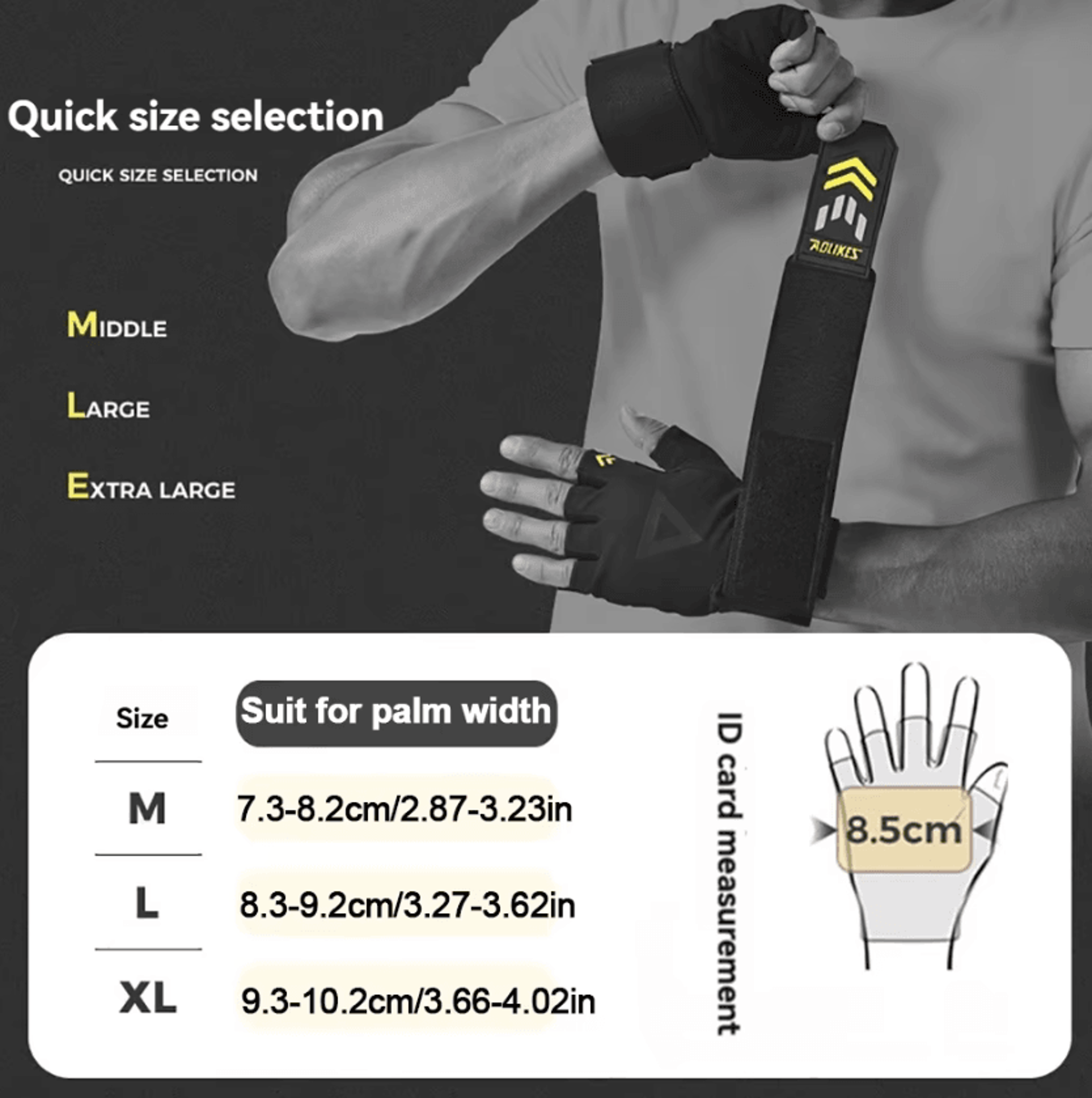 AOLIKES Weightlifting Gloves With Wrist Support Breathable AntiSlip Gym Gloves For Fitness  Strengt 1